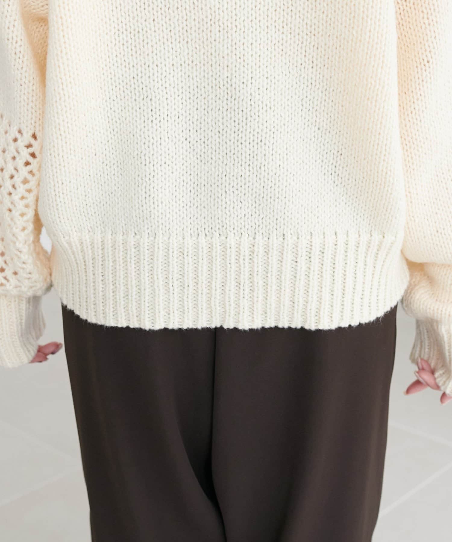 DISCOAT(ディスコート) フラワーモチーフ付きプルオーバー