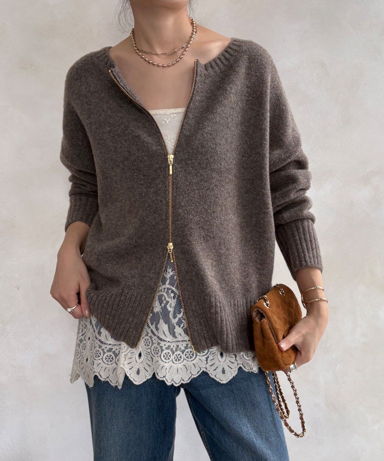 DOUDOU(ドゥドゥ) 【WEB限定】ロゴジップアップ2WAYプルオーバー