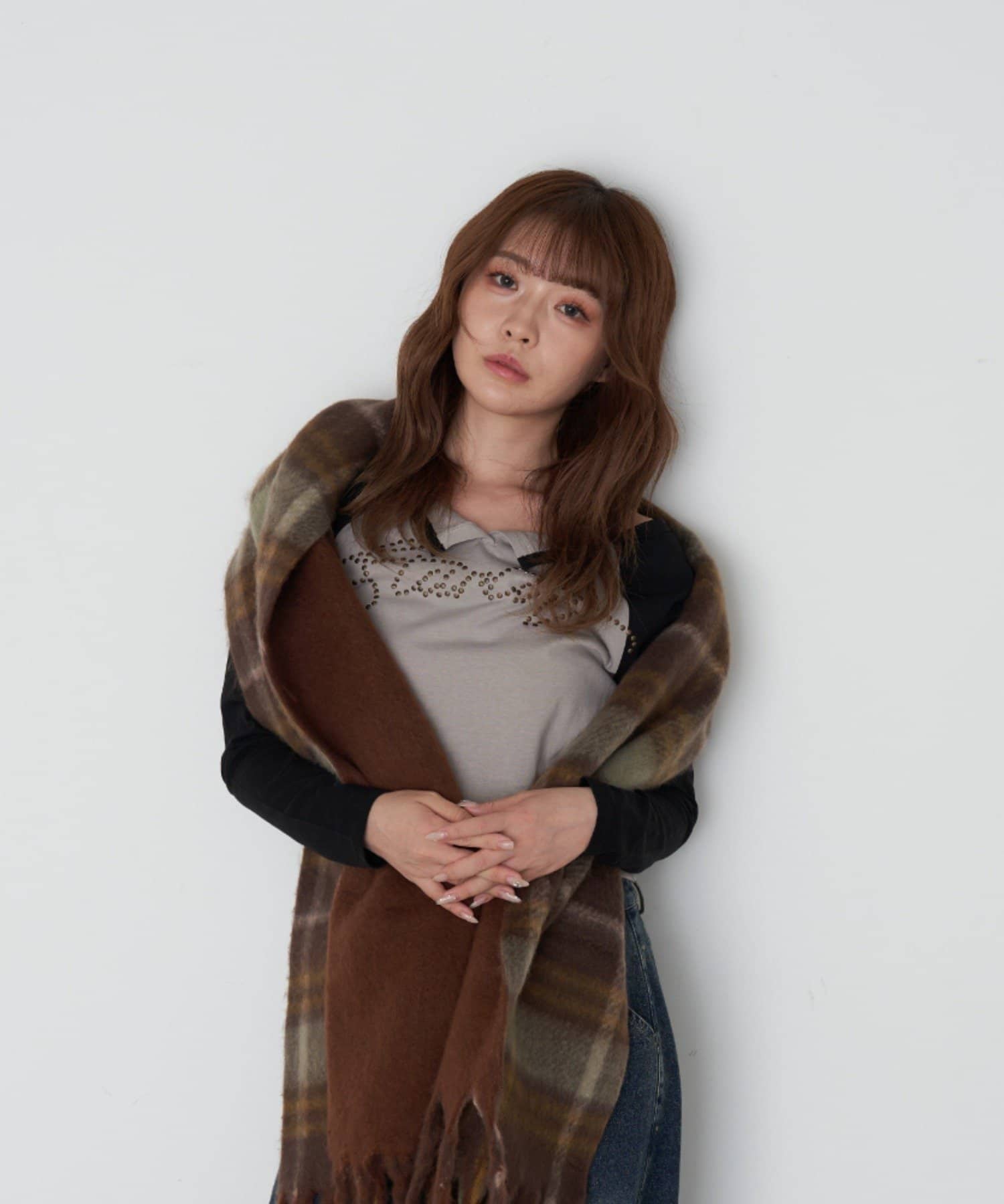 Wrap me! ストール ✨鈴木六夏さん✨リバーシブル✨ グレー/ブラック CALIFORNIA OUTFITTERS マフラー ストール Z-2-SP 10C9 マルチ