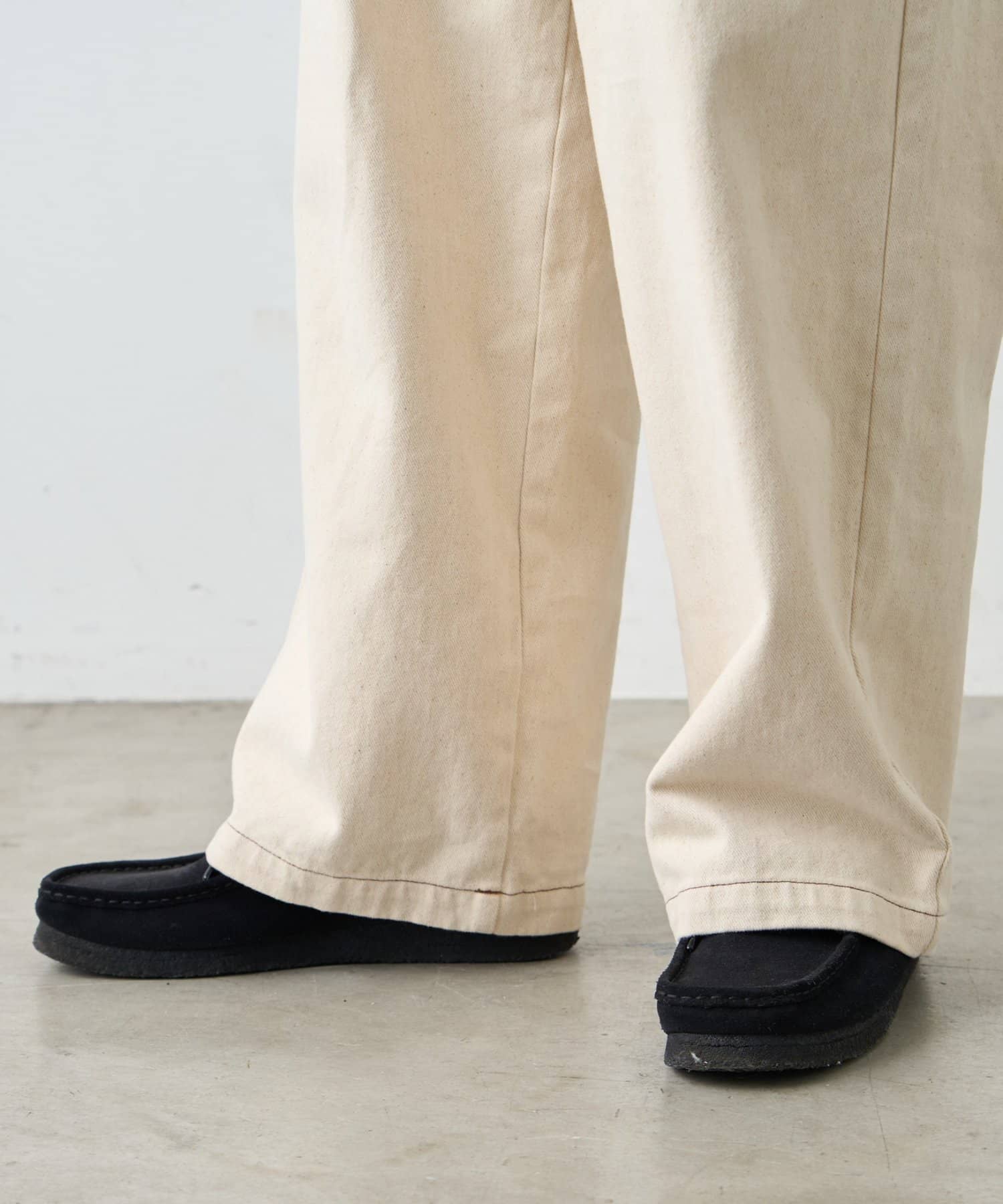 CIAOPANIC TYPY(チャオパニックティピー) 【冬も暖かい◎】男女兼用/表起毛/2タックデニムワイドスラックスパンツ