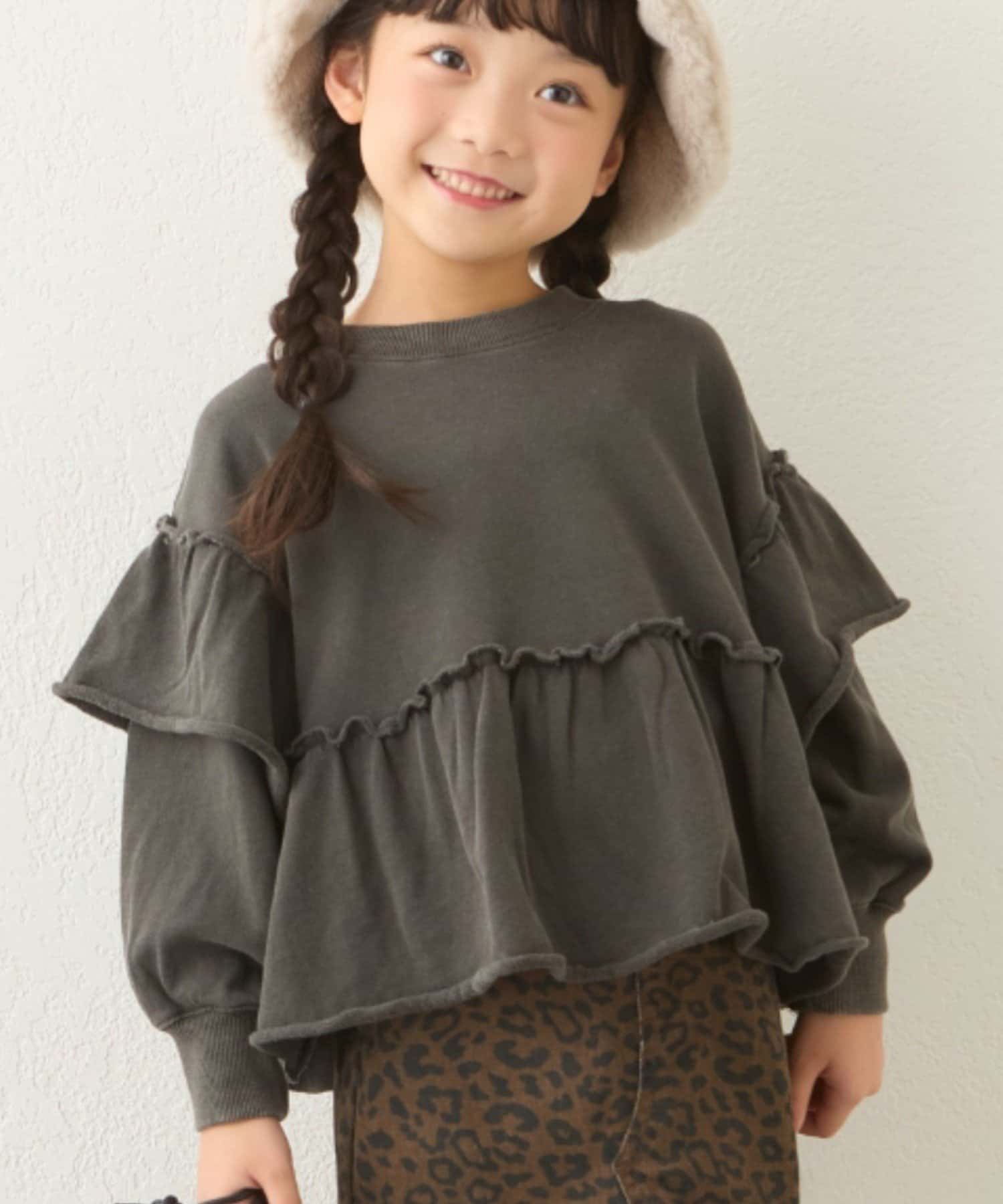 CIAOPANIC TYPY(チャオパニックティピー) 【WEB限定】【KIDS】ピグメント加工フリルスウェット