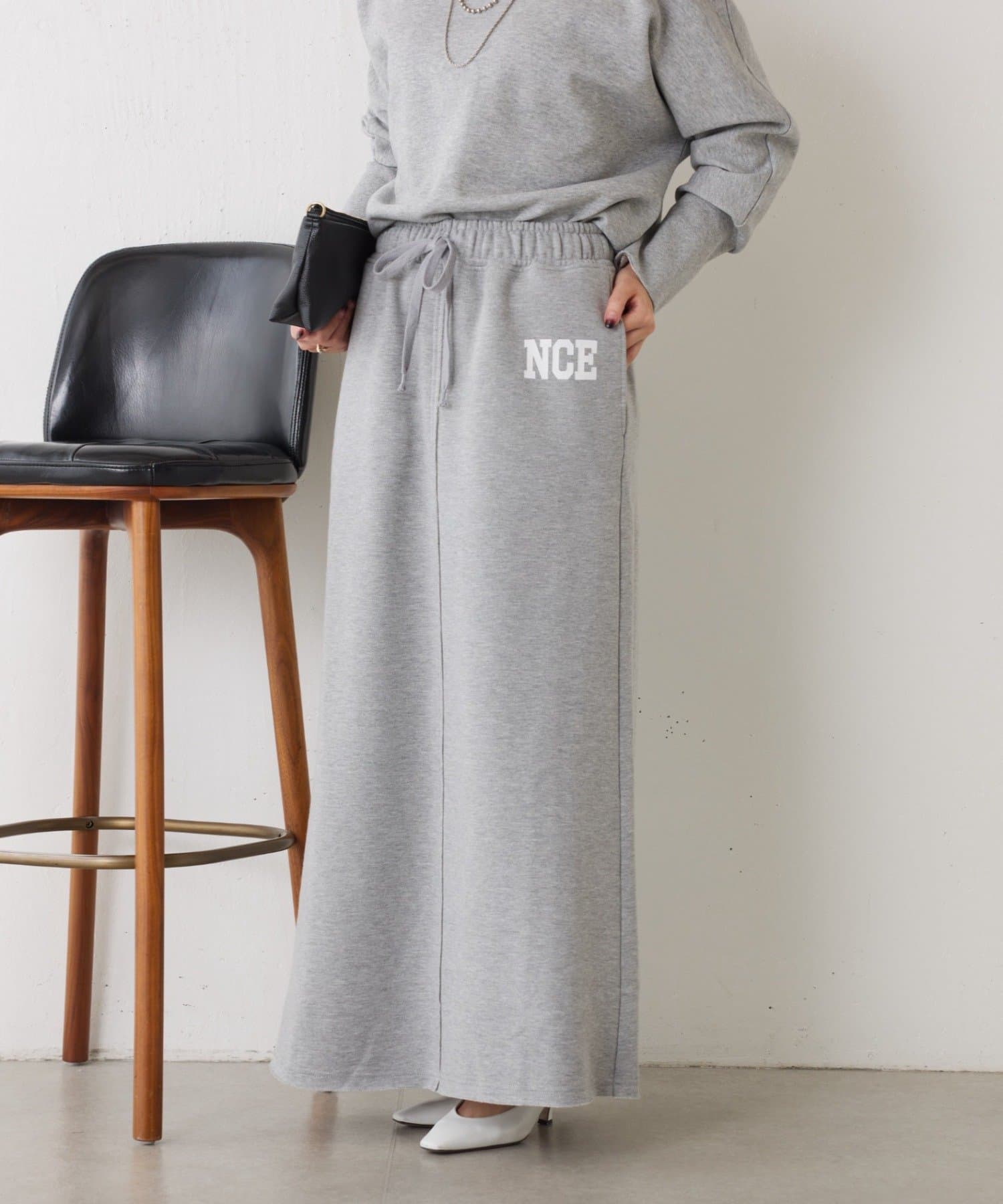 Jena　espace merveilleux(ジェナ　エスパスメルヴェイユ) 【あったか裏起毛】イージースエットロゴスカート