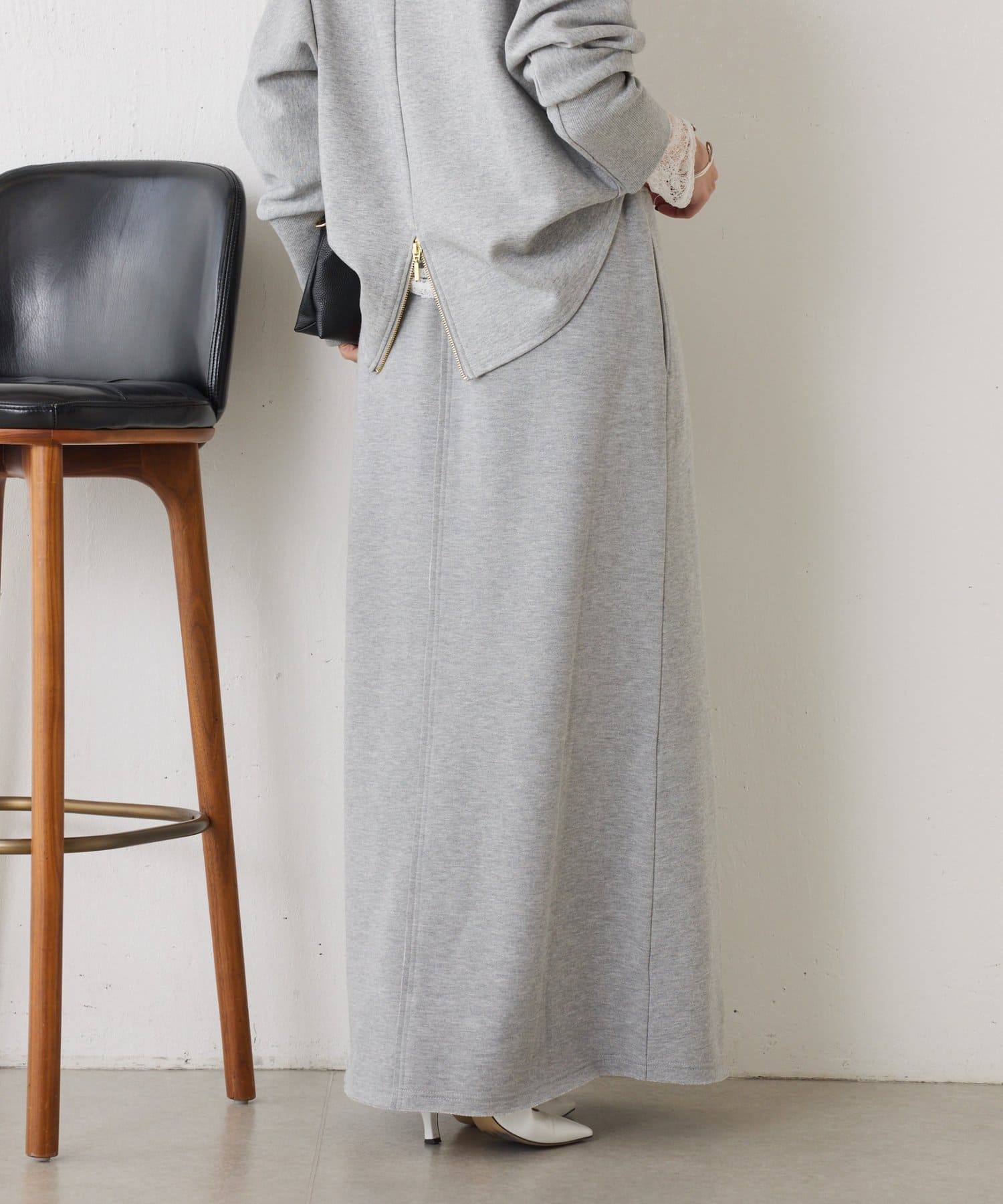 Jena　espace merveilleux(ジェナ　エスパスメルヴェイユ) 【あったか裏起毛】イージースエットロゴスカート