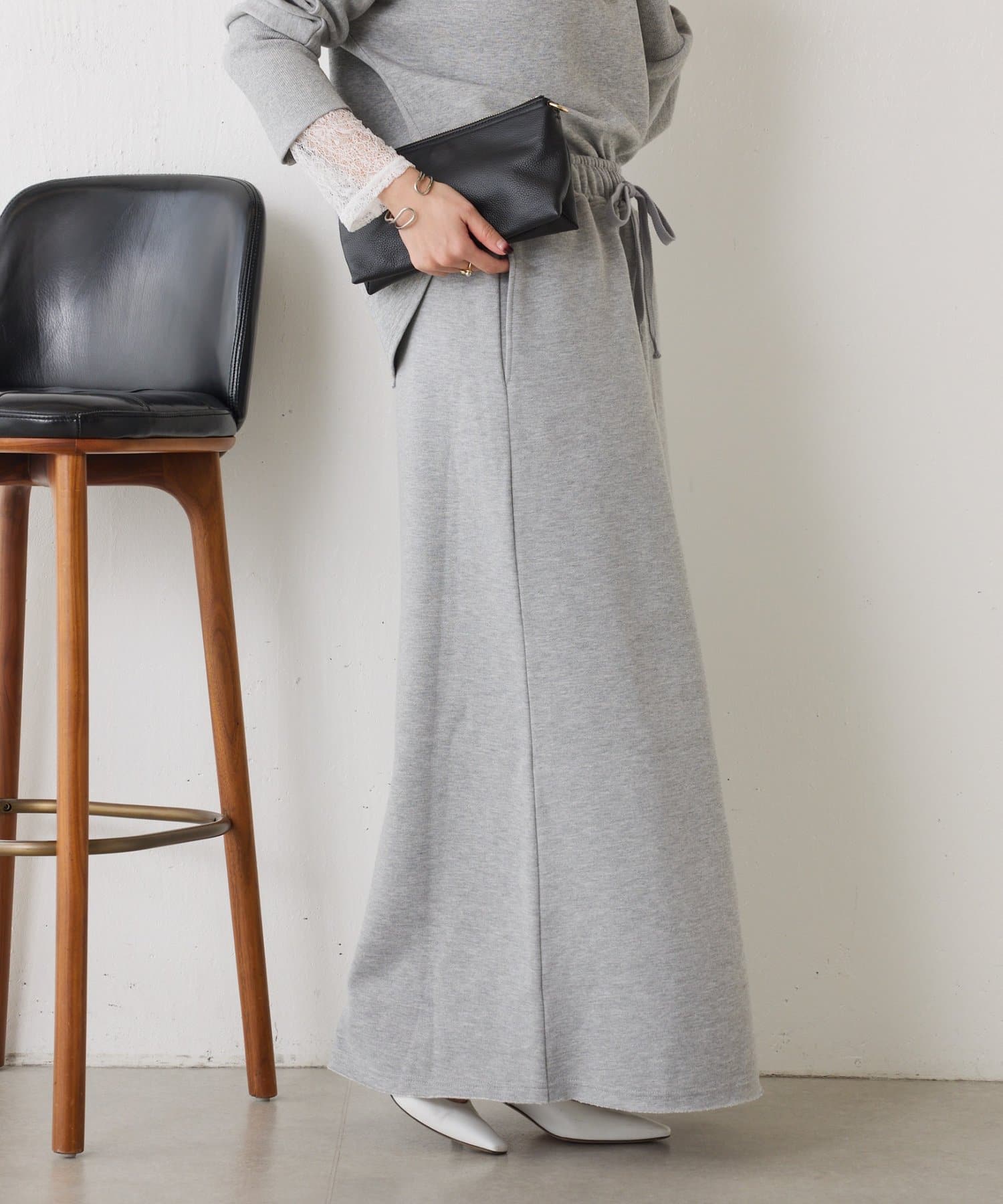 Jena　espace merveilleux(ジェナ　エスパスメルヴェイユ) 【あったか裏起毛】イージースエットロゴスカート