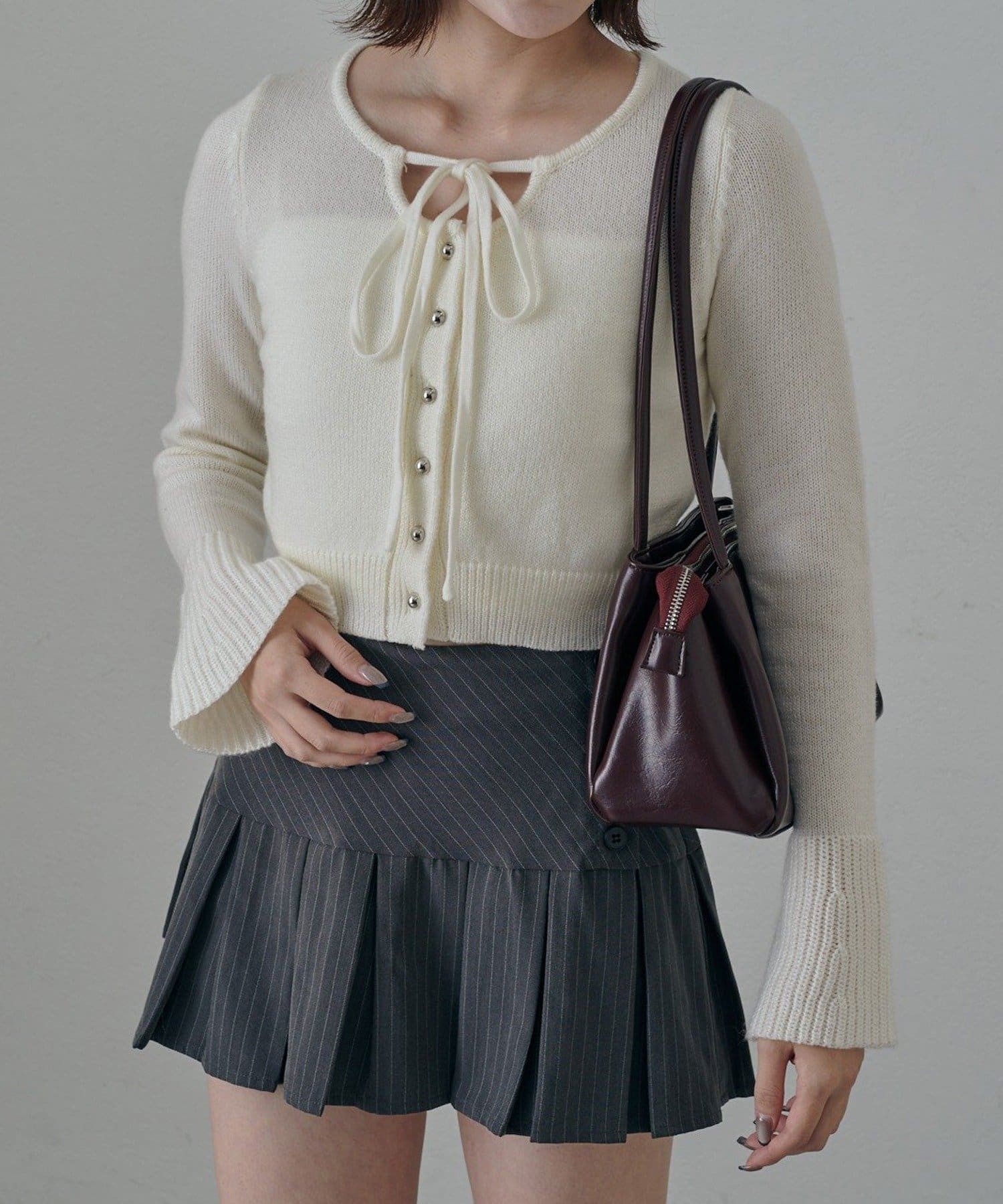 mline(エムライン) [mline]チョーカーリボンニット