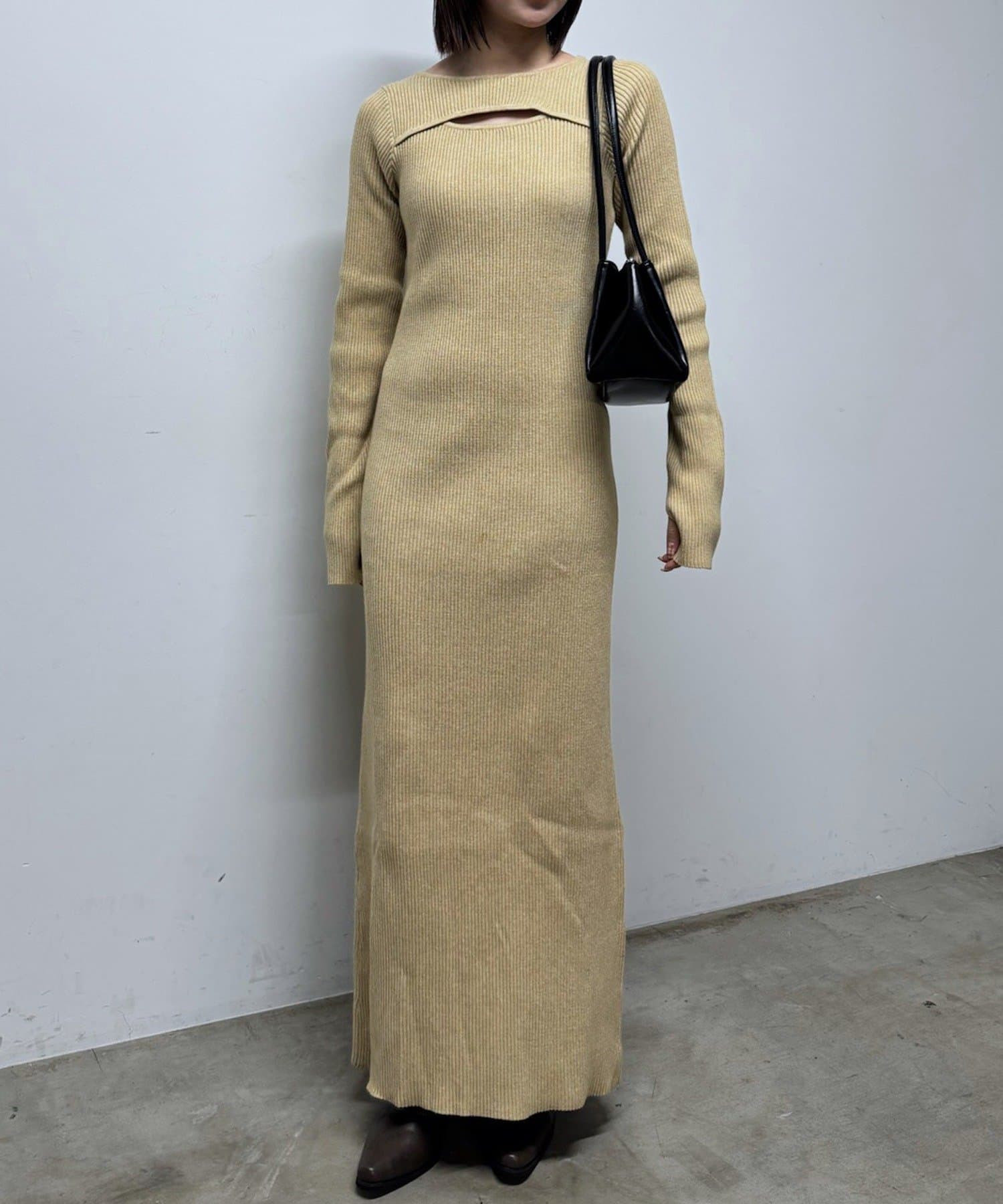 mline(エムライン) [mline]アイカットニットワンピース