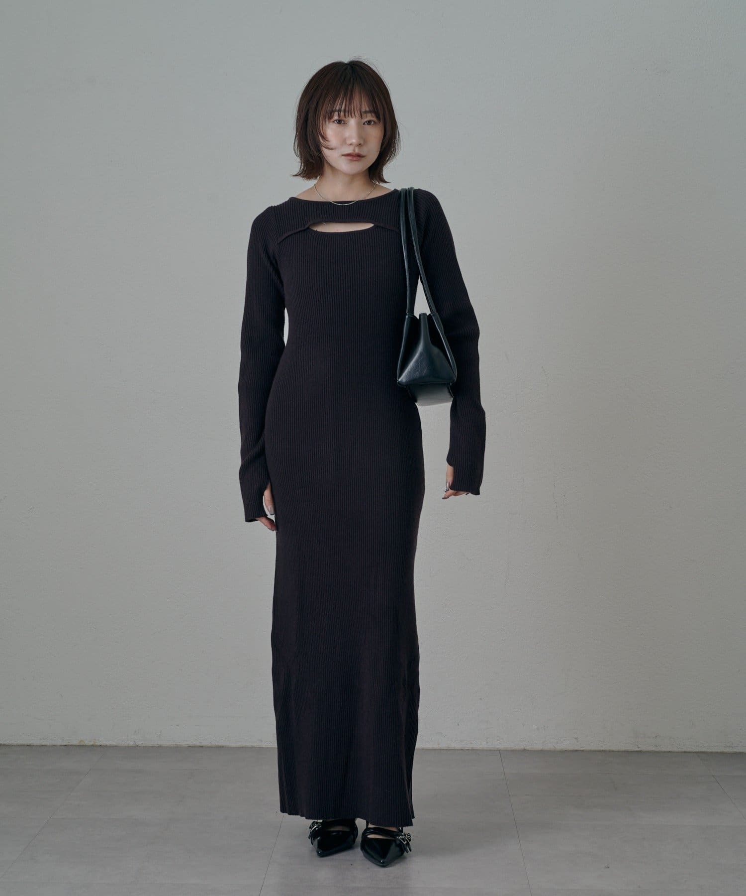 mline(エムライン) [mline]アイカットニットワンピース