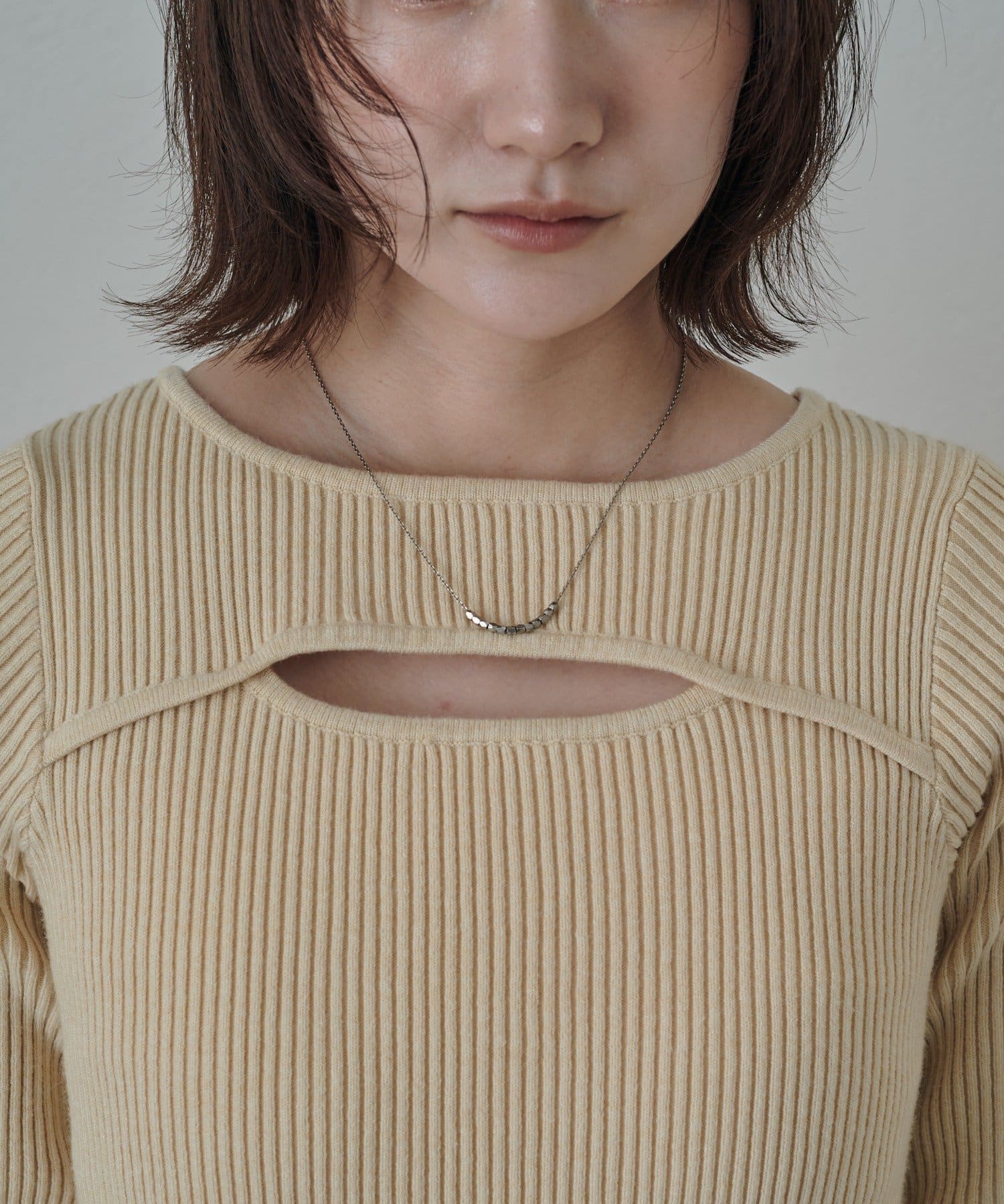 mline(エムライン) [mline]アイカットニットワンピース