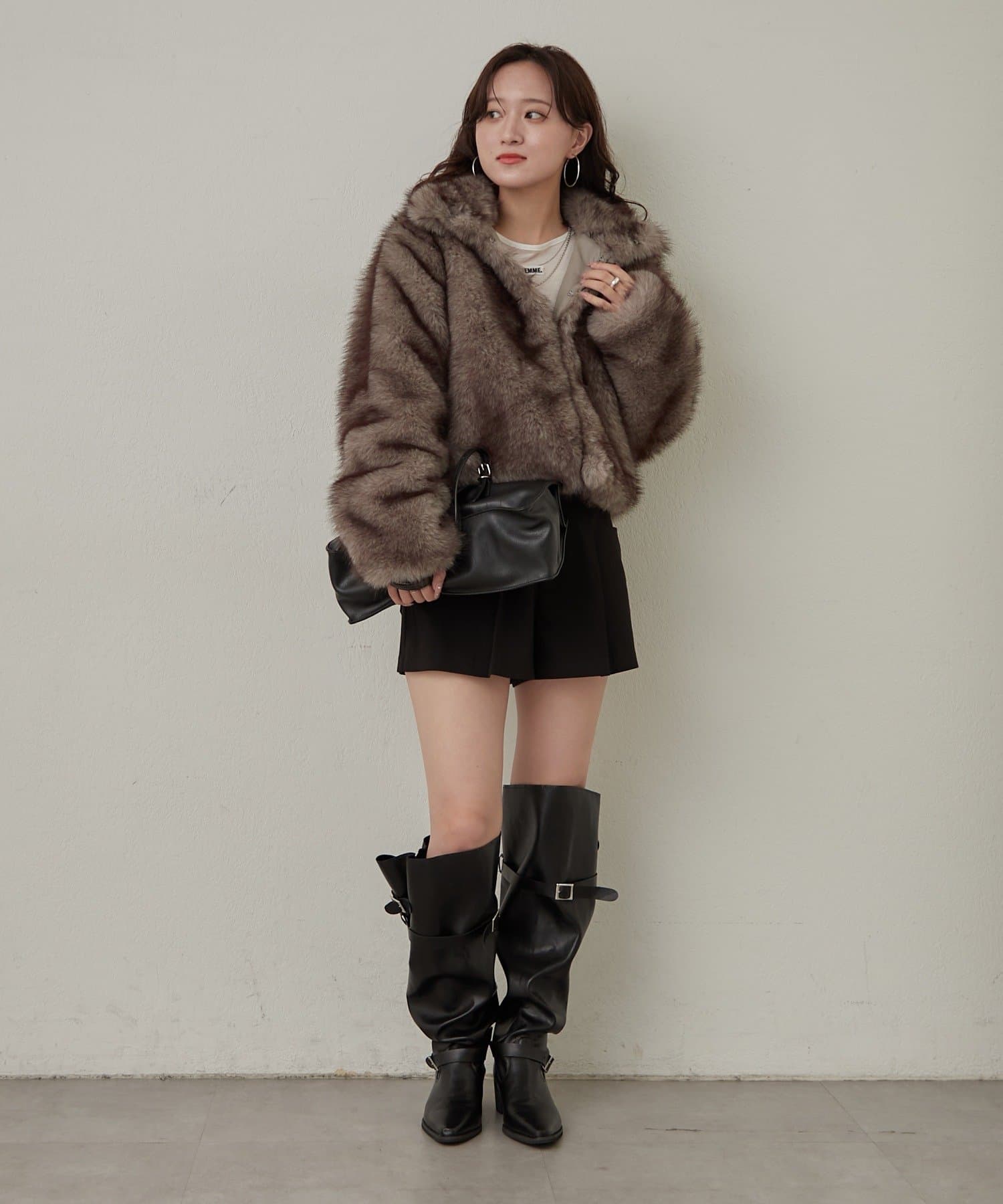 mline(エムライン) [mline]【新色BLK登場！】ファーアウター