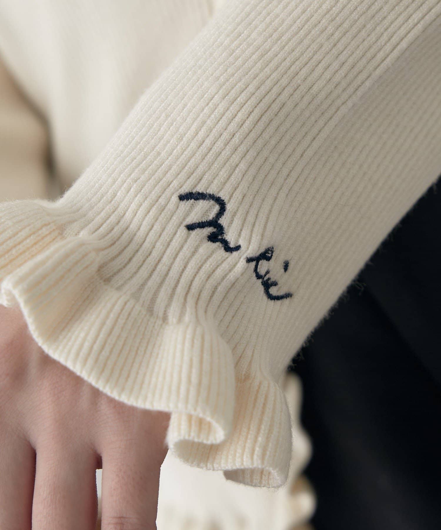 mline(エムライン) [mline]フリルニットカーディガン