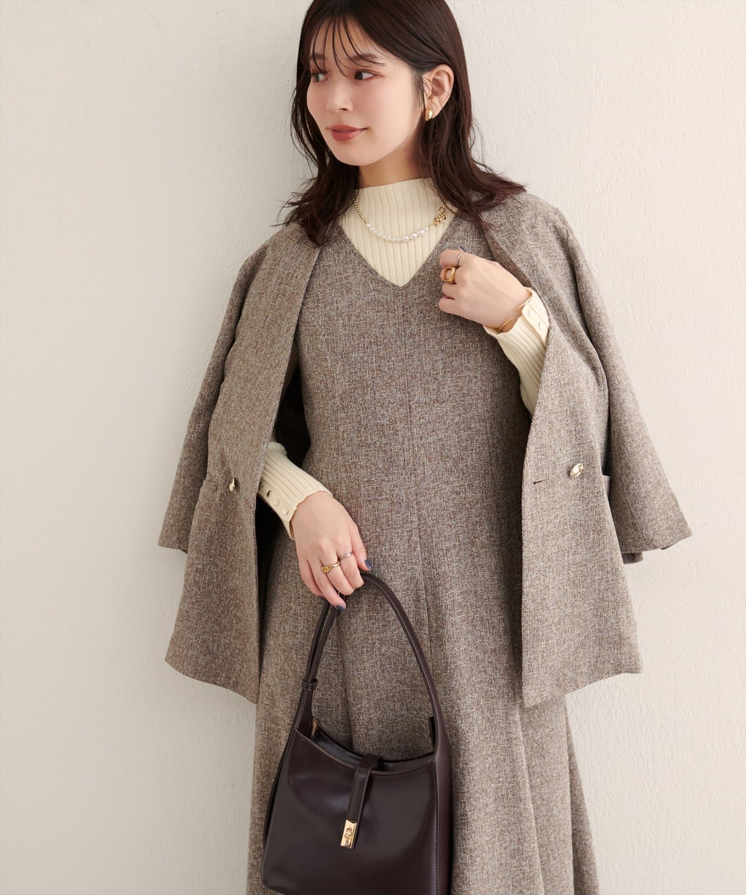 natural couture(ナチュラルクチュール) 【WEB限定】マーメイドフレアワンピース