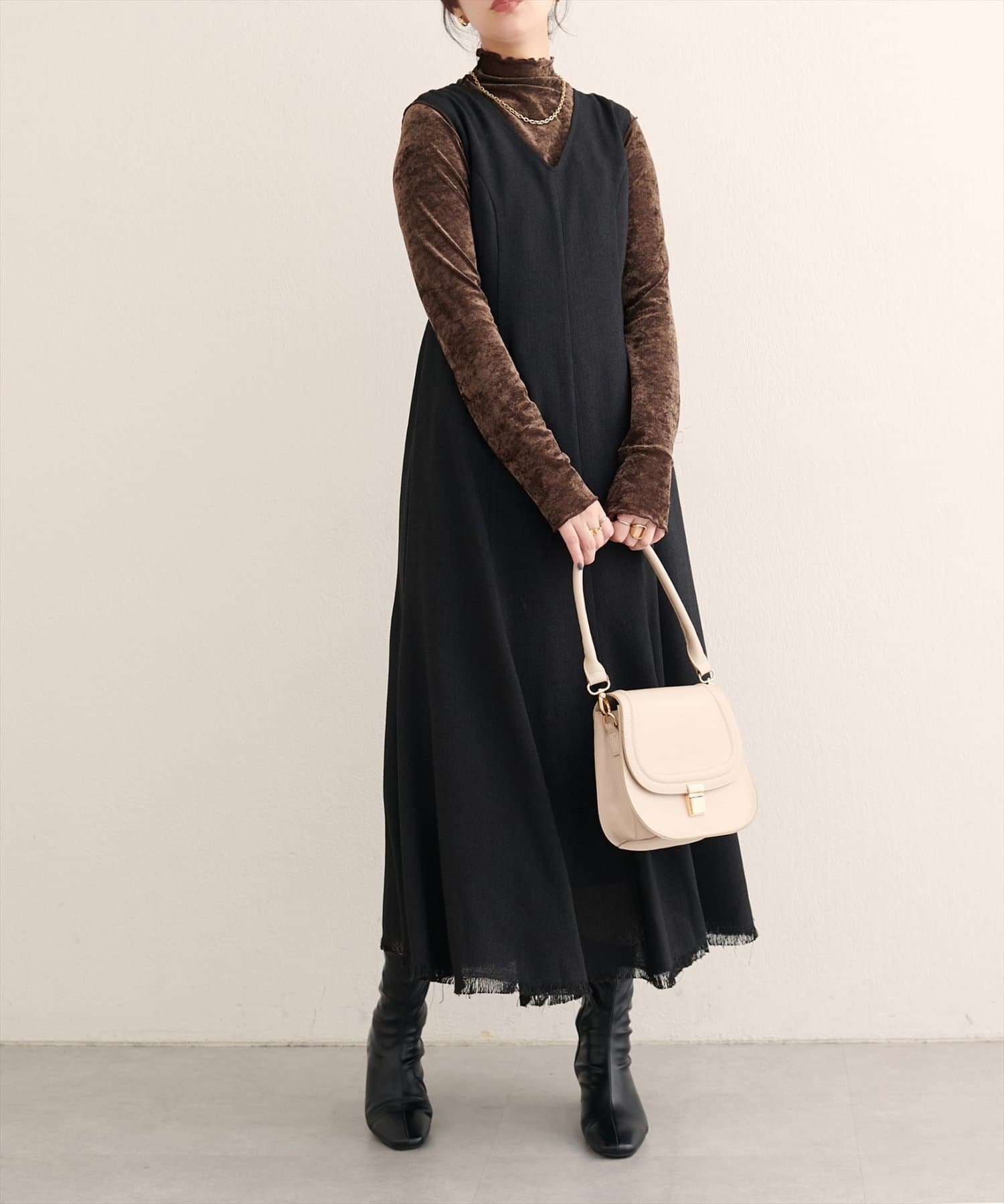 natural couture(ナチュラルクチュール) 【WEB限定】マーメイドフレアワンピース