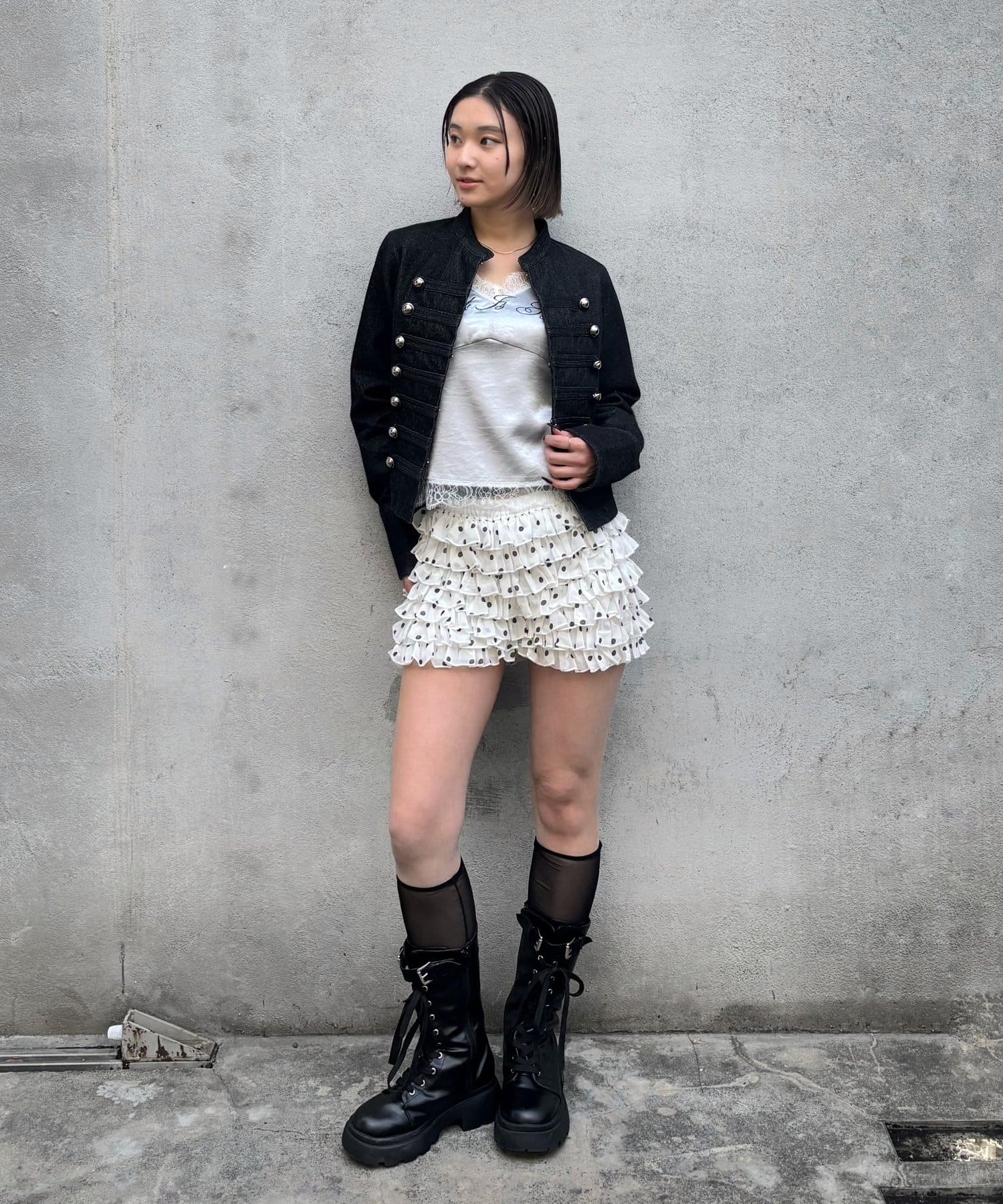 WHO’S WHO gallery(フーズフーギャラリー) レースショートパンツ(無地/ドット/チェック/レオパード)