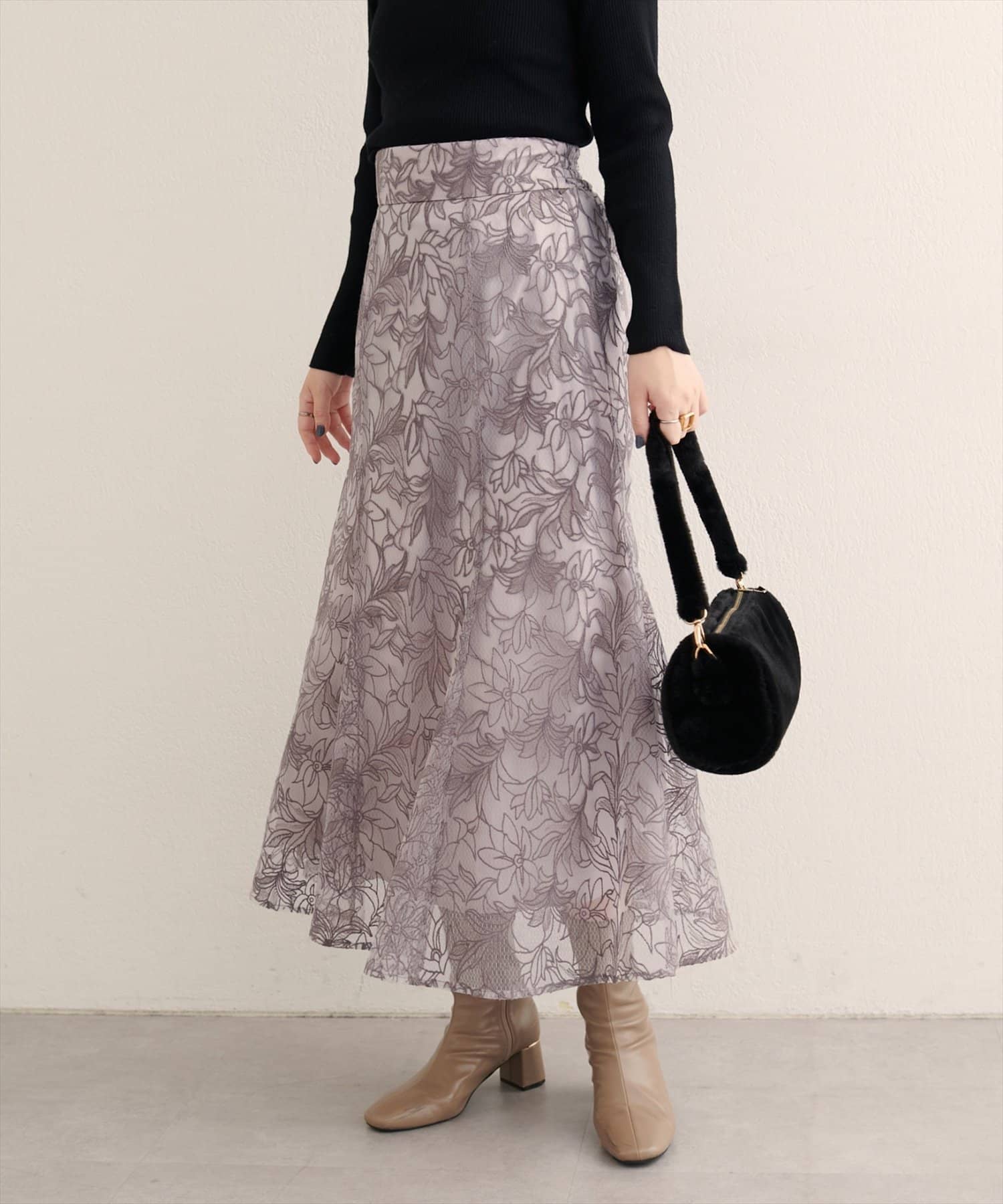 ★新品★CHANEL レーススカート チュール刺繍レーススカート｜ナチュラルビューティーベーシック