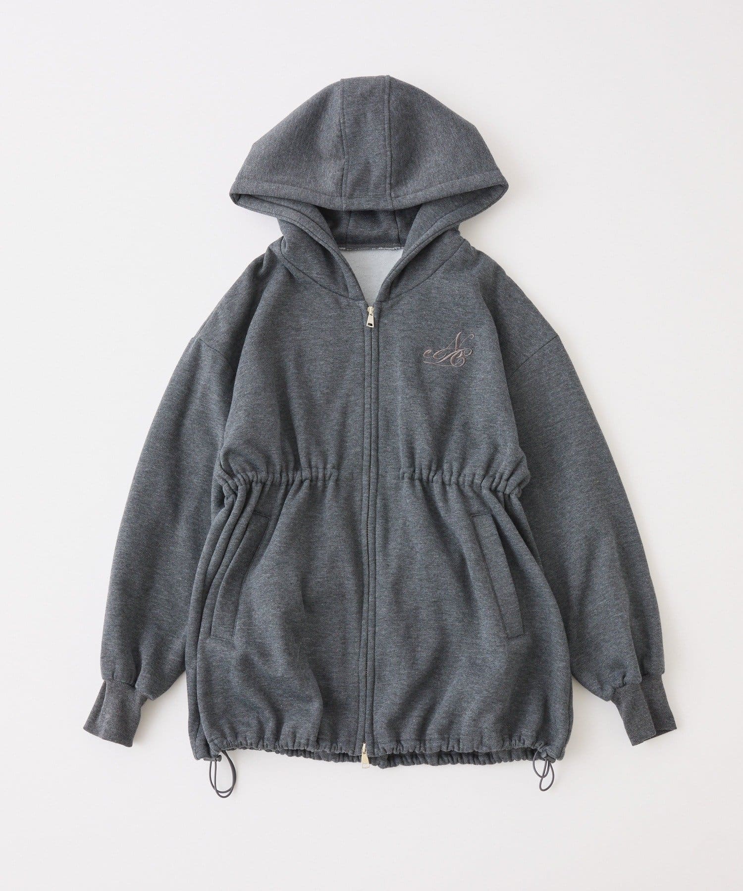 one after another NICE CLAUP(ワンアフターアナザー ナイスクラップ) ロゴ刺繍入り裏起毛ビッグパーカー