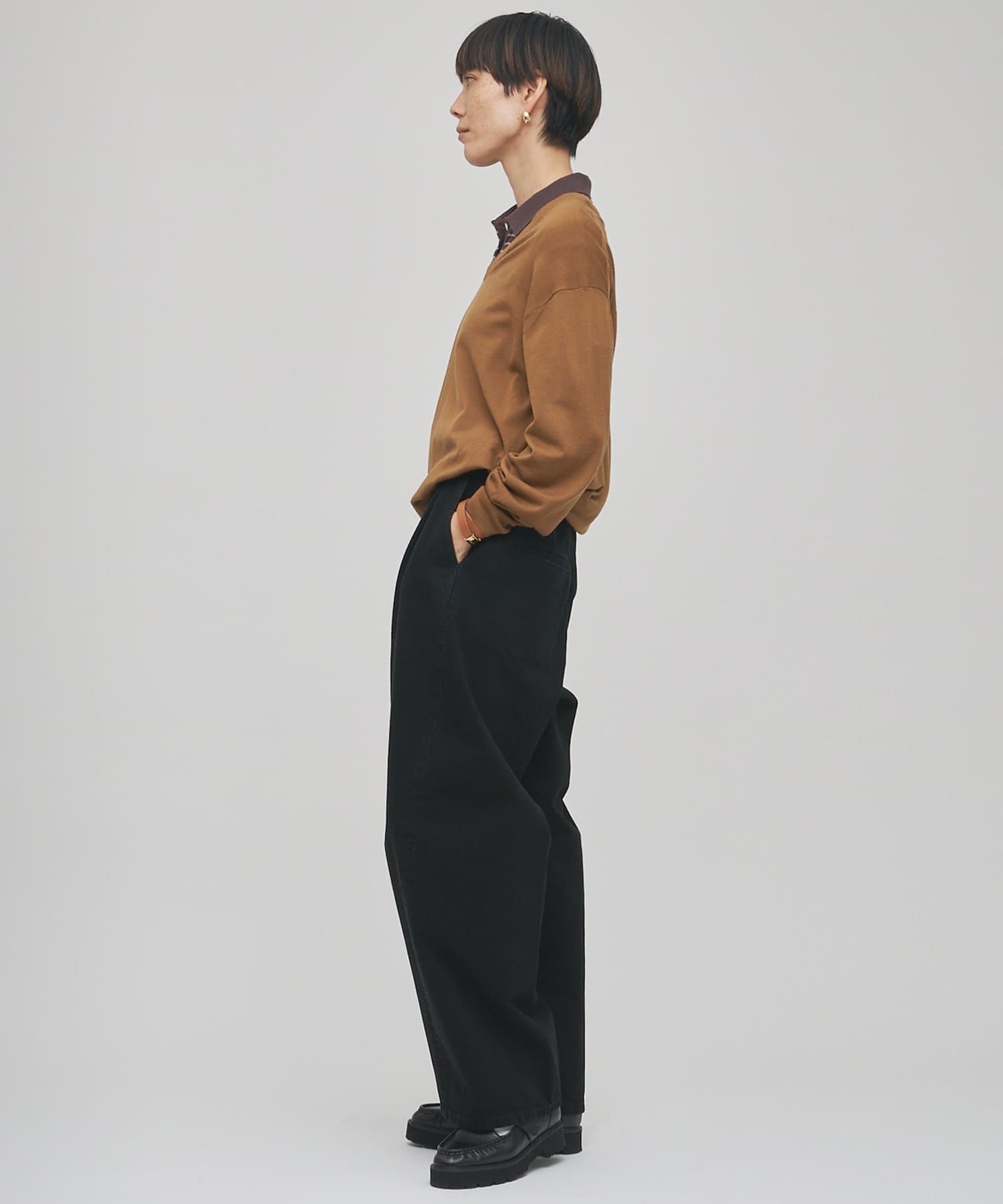 Whim Gazette(ウィム ガゼット) 【GEMINI】ハイゲージVネックニットプルオーバー