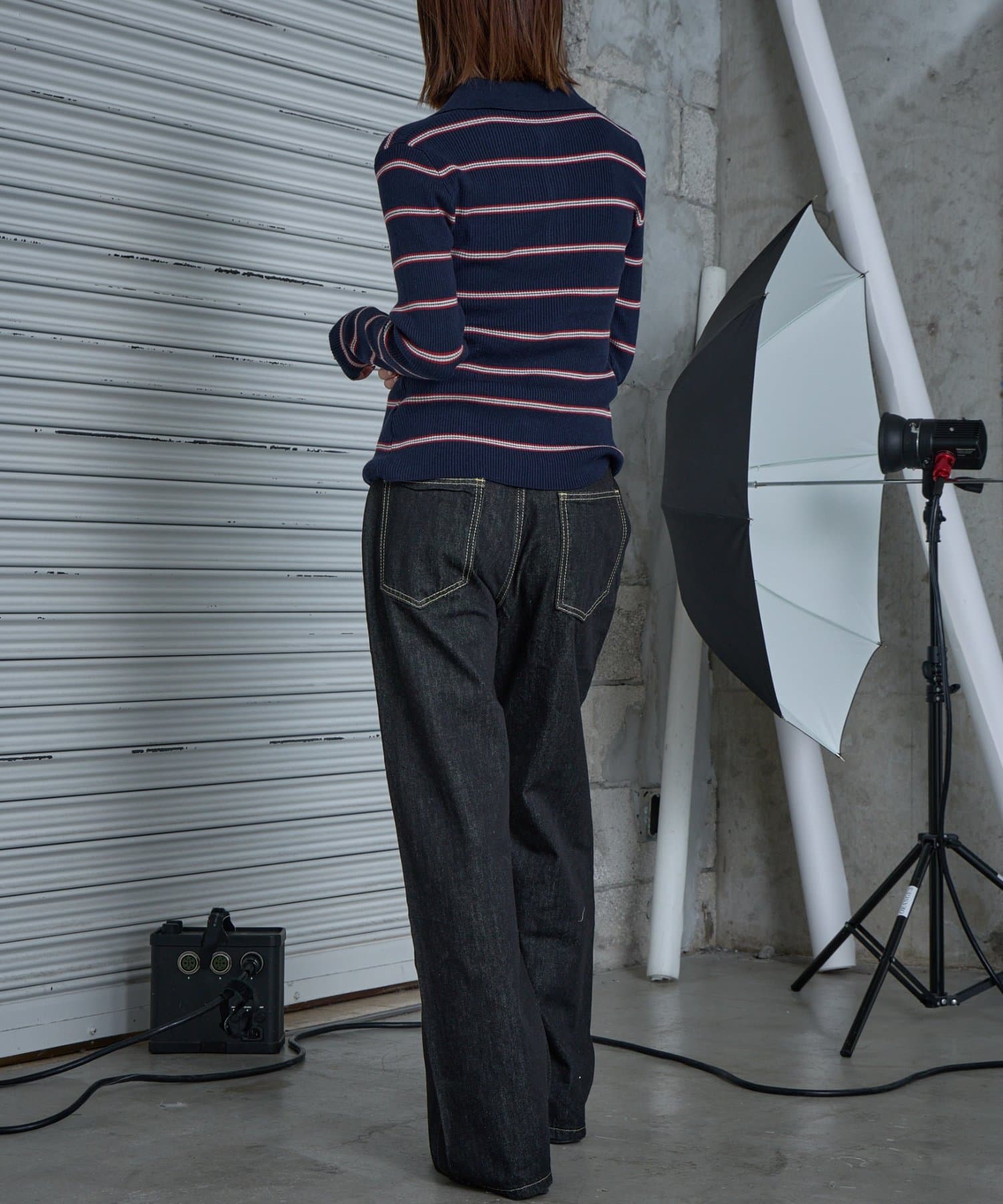 -goocy-(グーシー) デニムワイドフレアパンツ【unisex】