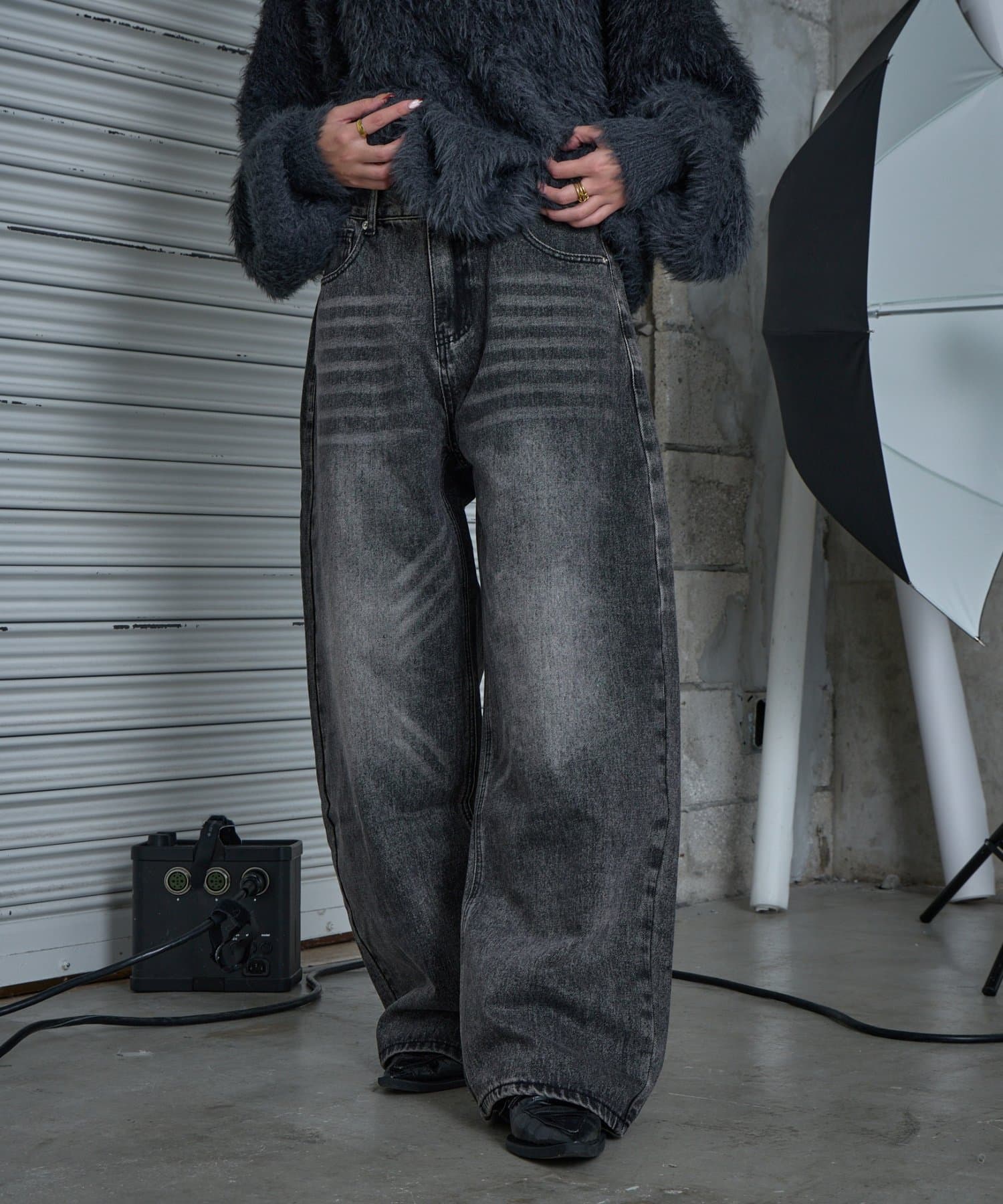 -goocy-(グーシー) バレルレッグデニム【unisex】