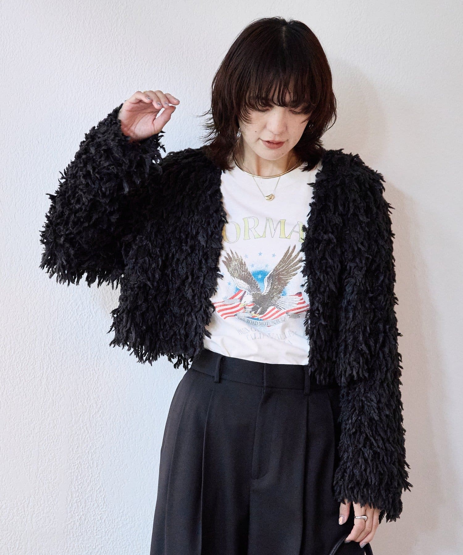 RIVE DROITE(リヴドロワ) 予約【遊び心満載】フェザーショートジャケット