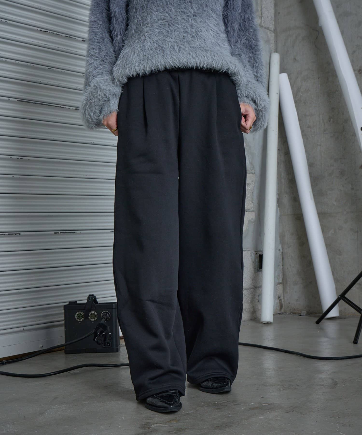 -goocy-(グーシー) 裏起毛タックパンツ