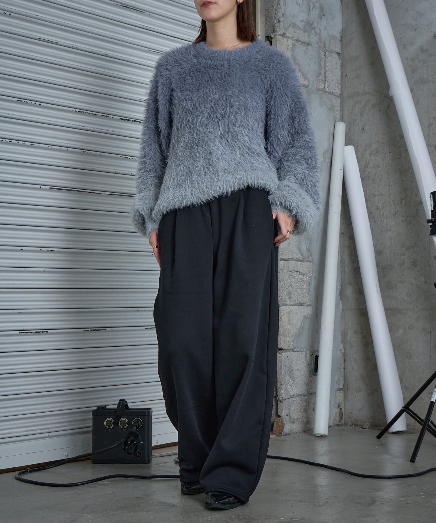 -goocy-(グーシー) 裏起毛タックパンツ