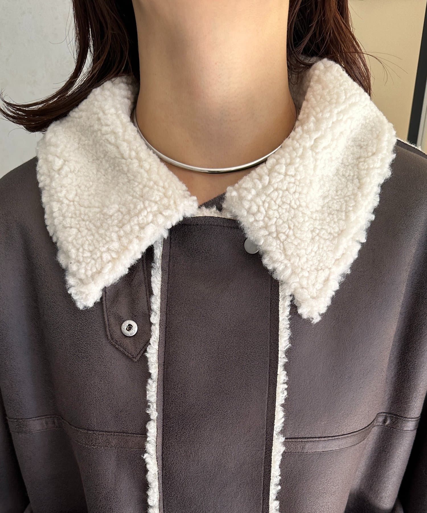 Thevon.(ゼヴォン) Fムートンショートブルゾン