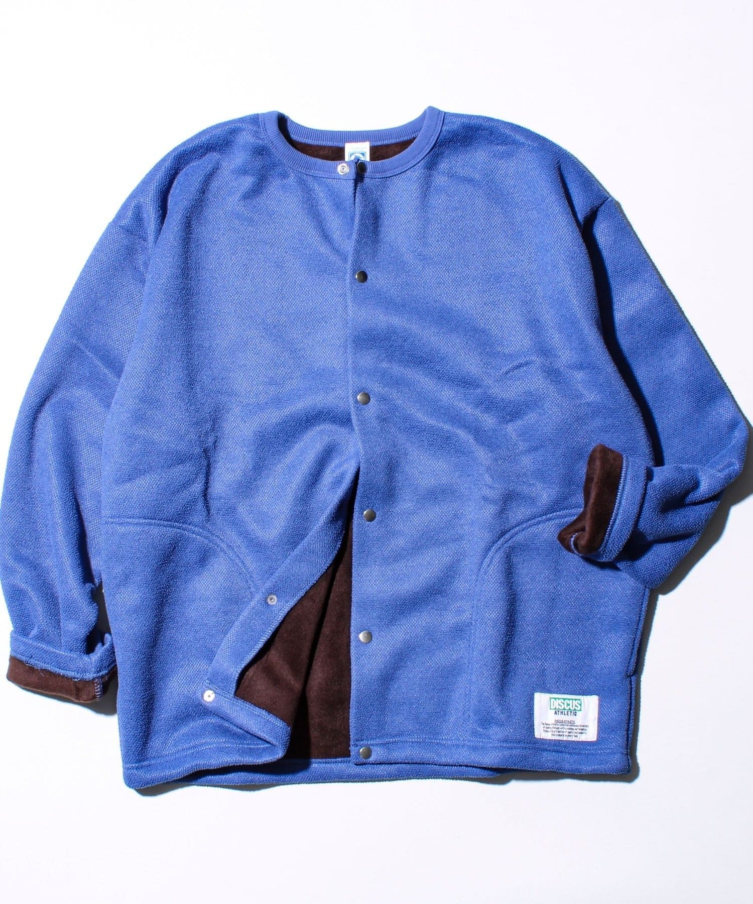 FREDY & GLOSTER(フレディ アンド グロスター) 【DISCUS】UNISEX インレイ裏シャギーボンディング配色 クルーカーデ
