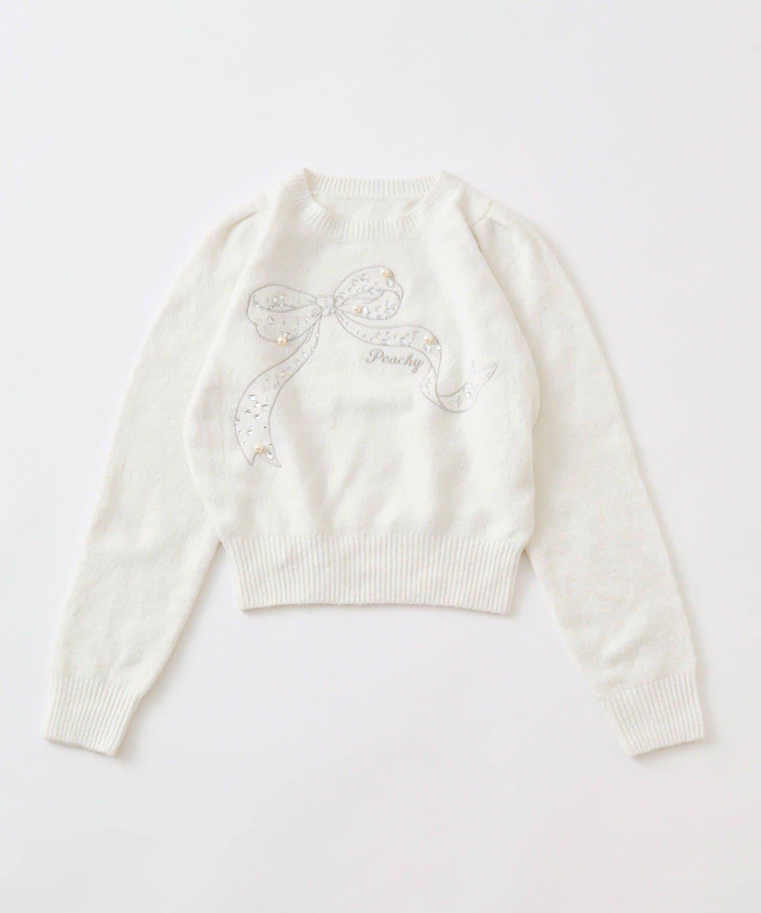 OLIVE des OLIVE(オリーブ デ オリーブ) キラキラリボンニット