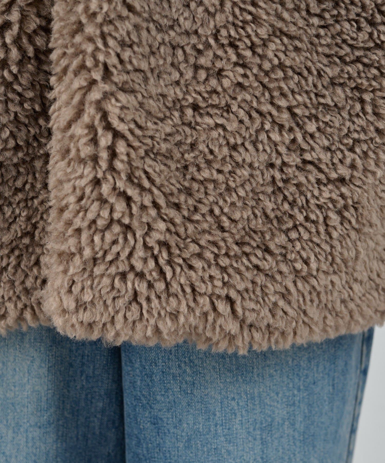 SHENERY(シーナリー) 【アウター総選挙対象アイテム】ノーカラーボアコート