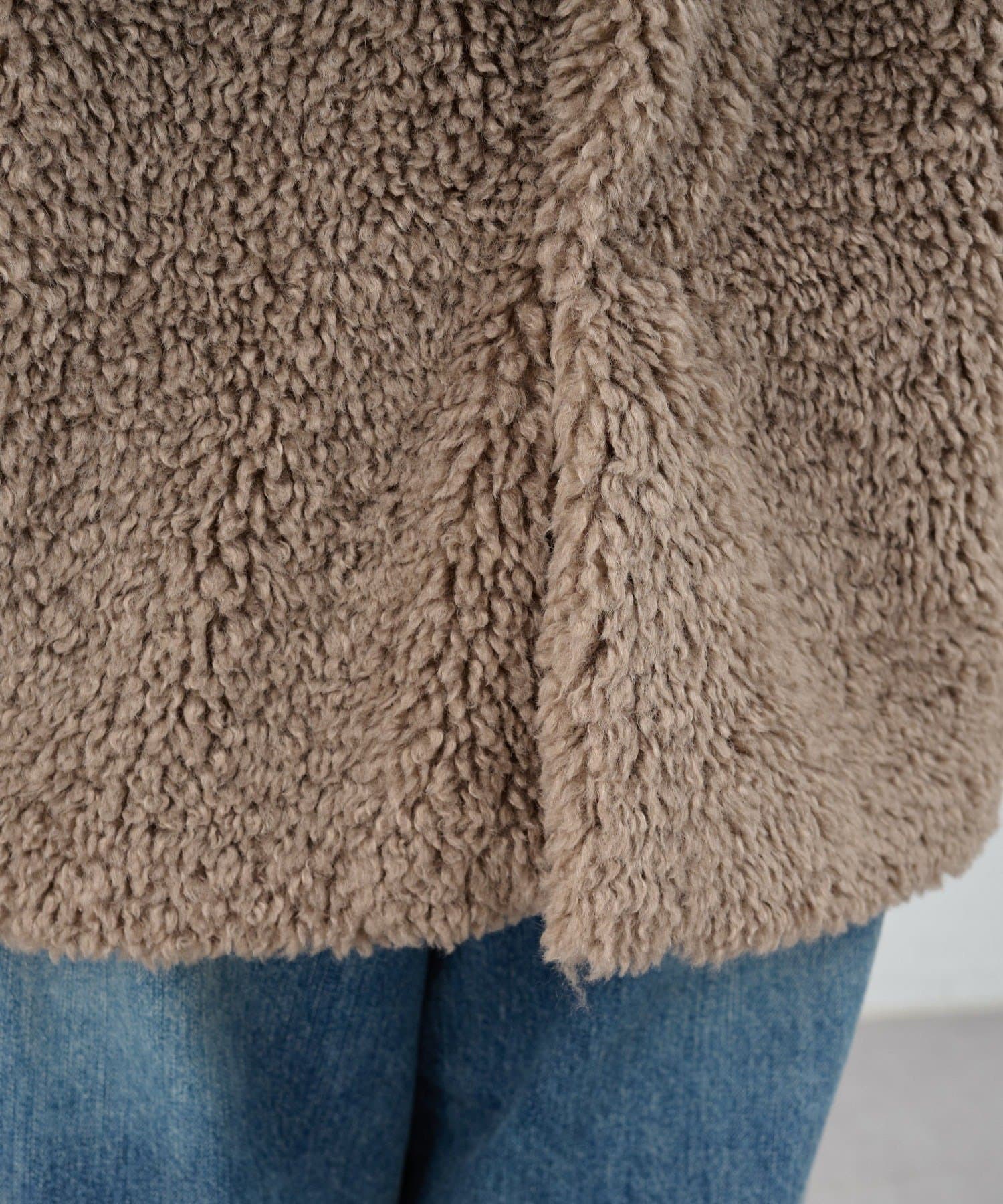 SHENERY(シーナリー) 【アウター総選挙対象アイテム】ノーカラーボアコート