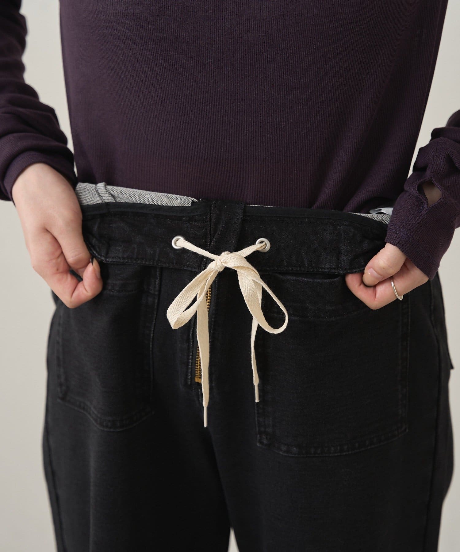 Omekashi(オメカシ) 【新作予約人気No.1アイテム】【全骨格対応】スウェットデニムフレアパンツ