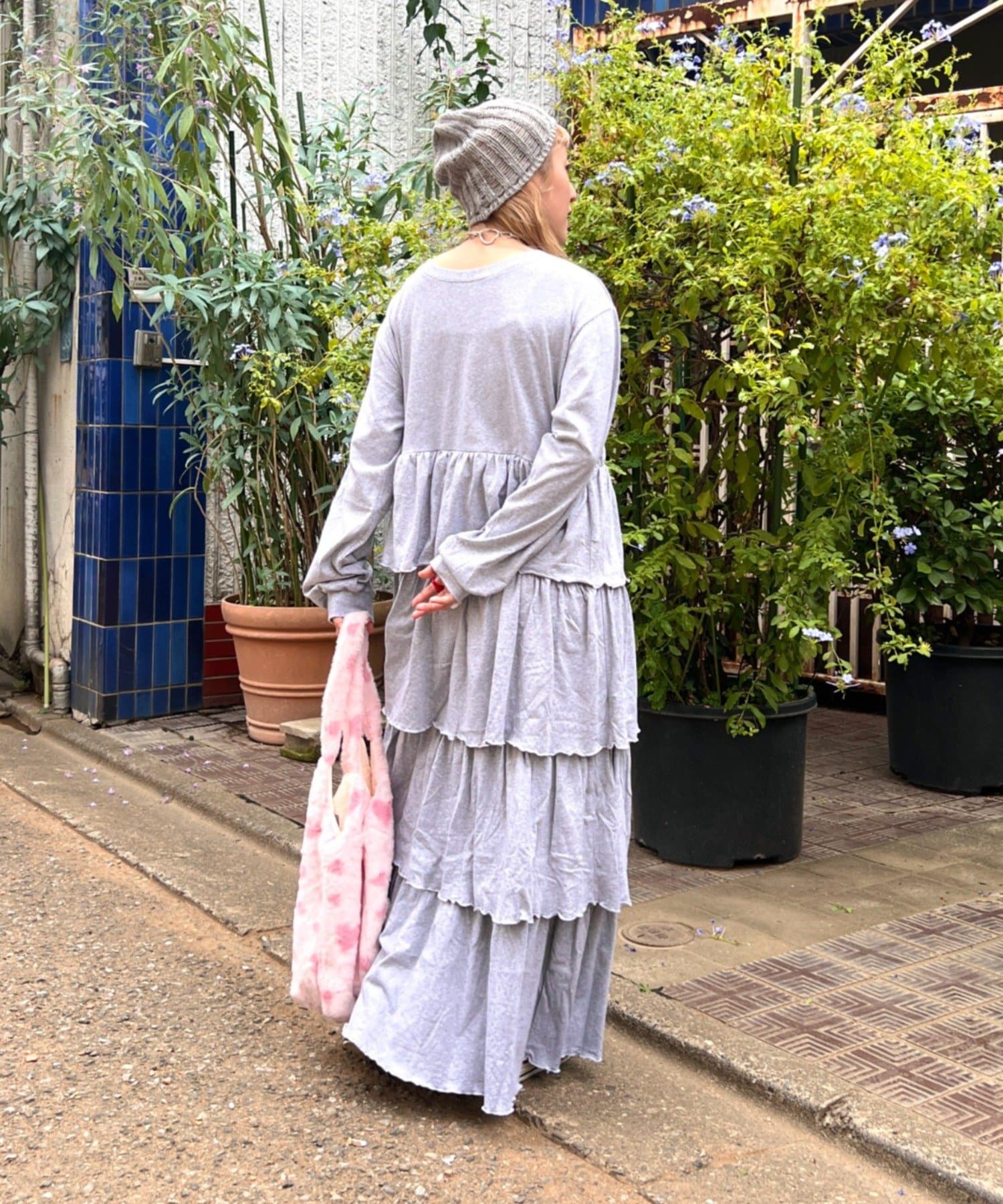w closet(ダブルクローゼット) 【2サイズ展開】ティアードカットワンピース