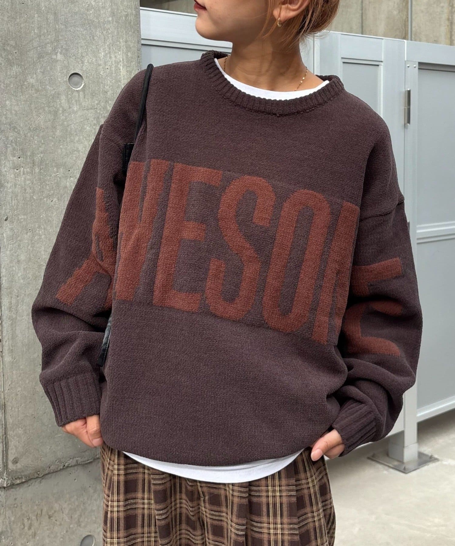 CIAOPANIC TYPY(チャオパニックティピー) 【UNISEX】ジャガードモールロゴニット