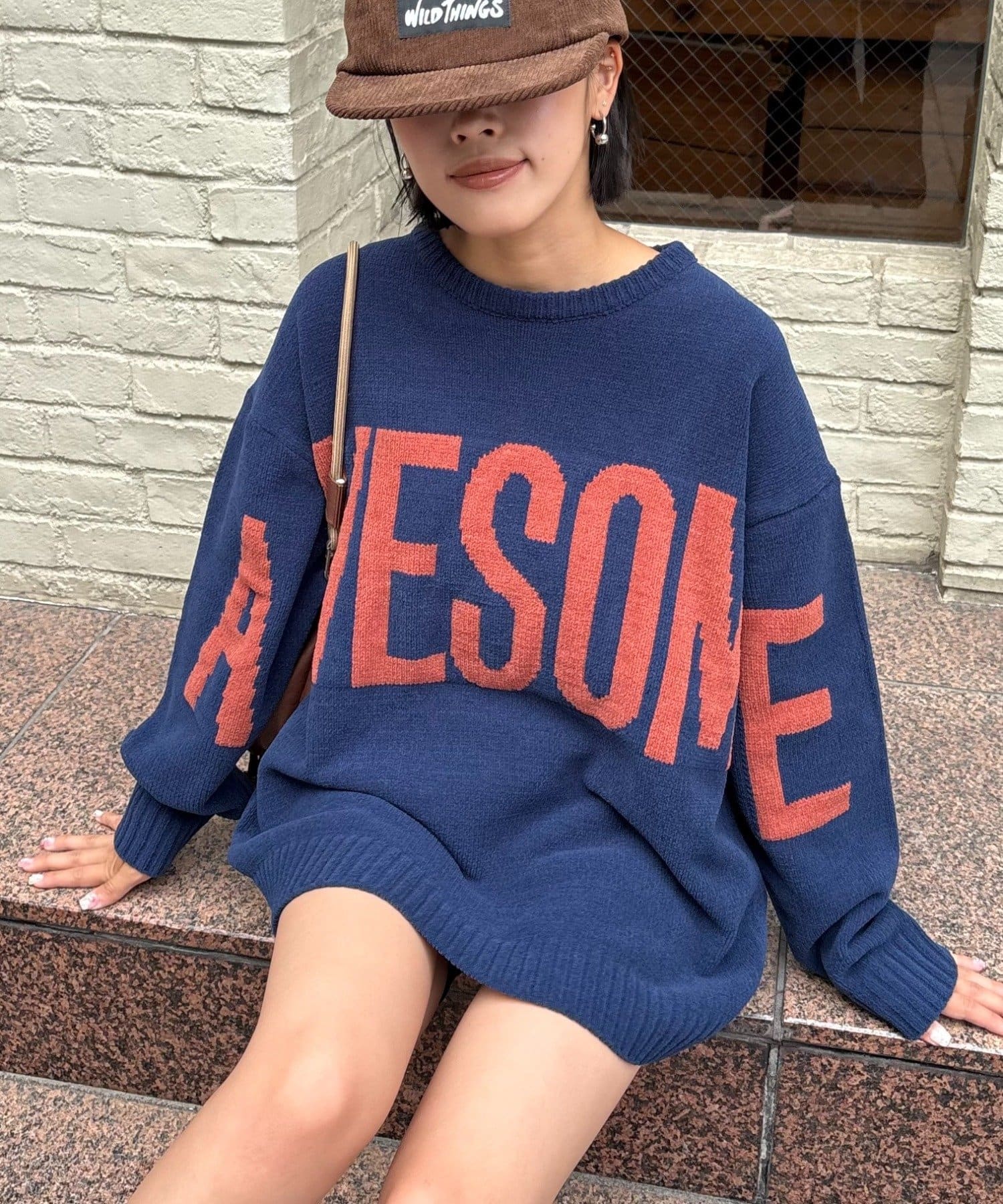 CIAOPANIC TYPY(チャオパニックティピー) 【UNISEX】ジャガードモールロゴニット