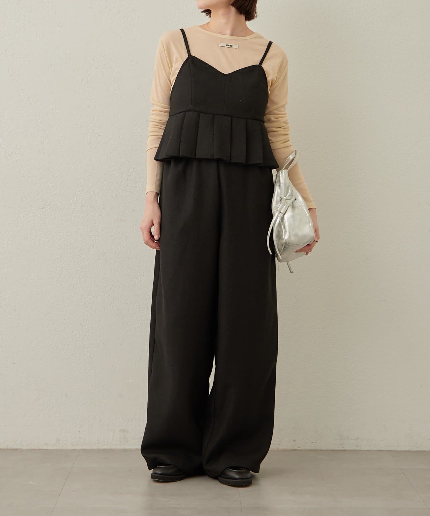 Omekashi(オメカシ) 【セットアップ着用可能◎】ツイードキャミビスチェ