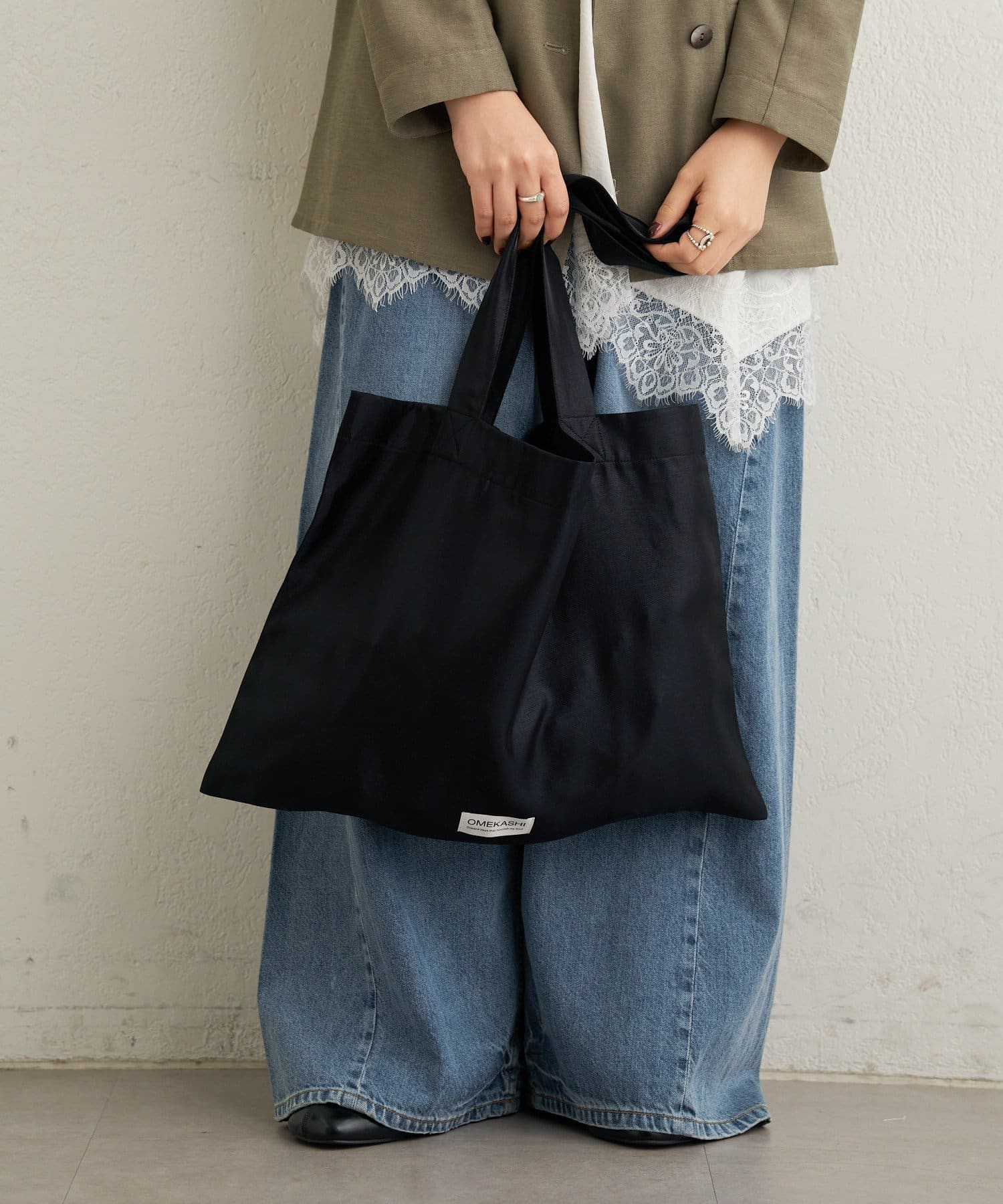 Omekashi(オメカシ) 【新色追加/ブラック・オフホワイト・ピンク】【追加予約決定！】チェックトートBAG