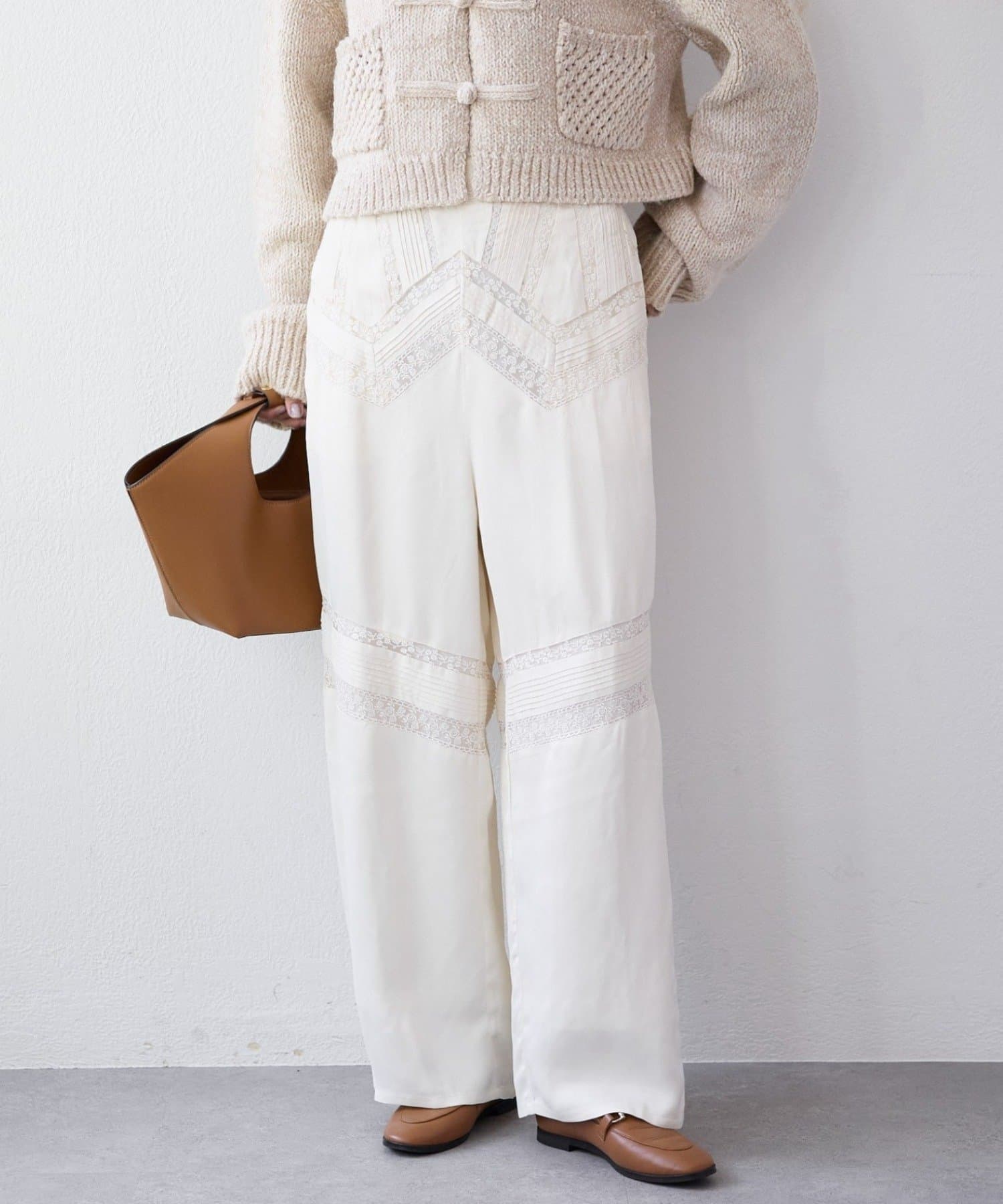 RIVE DROITE(リヴドロワ) 予約【à Nice （ア ・ニース）】ピンタックレースパンツ