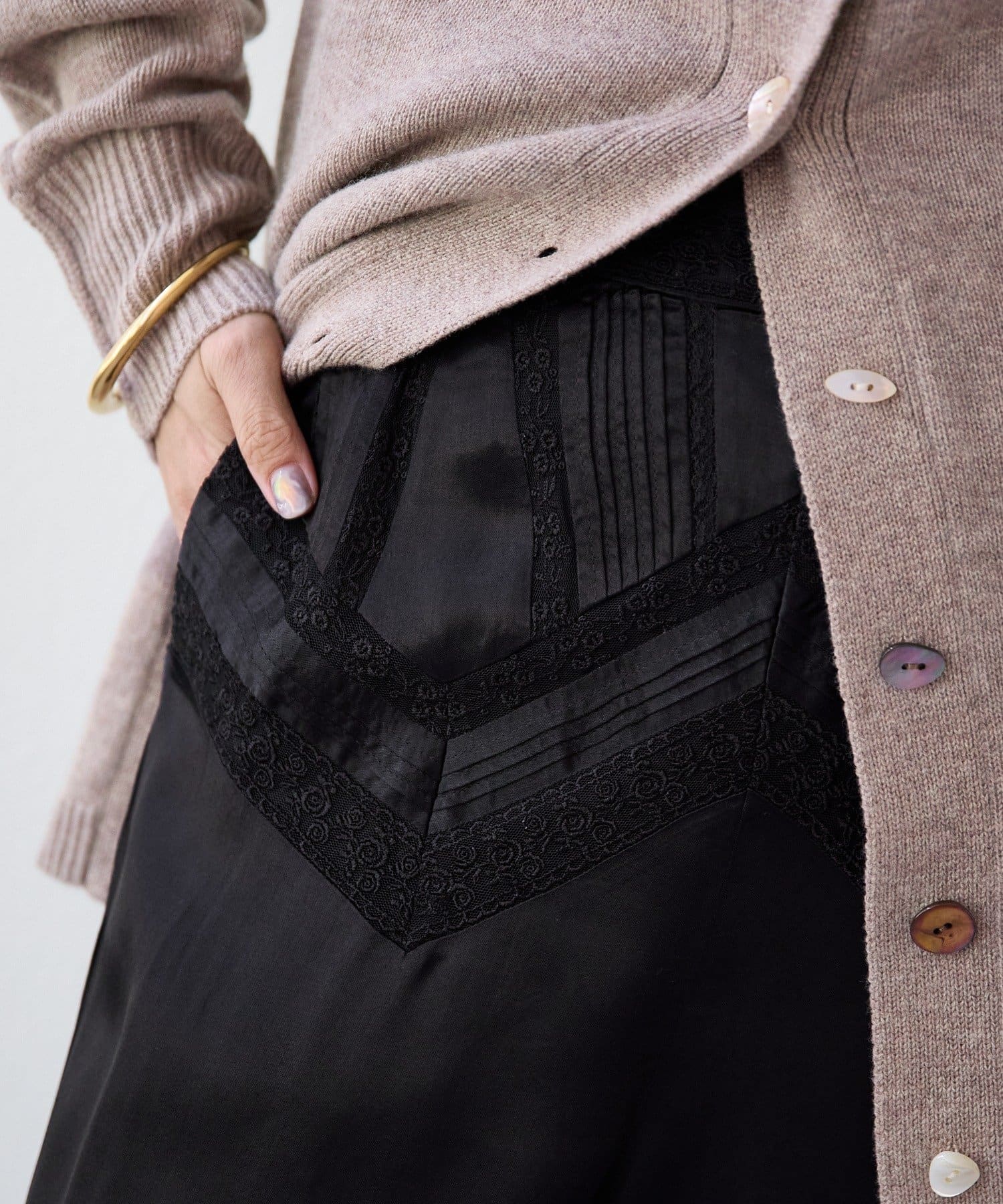 RIVE DROITE(リヴドロワ) 予約【à Nice （ア ・ニース）】ピンタックレースパンツ