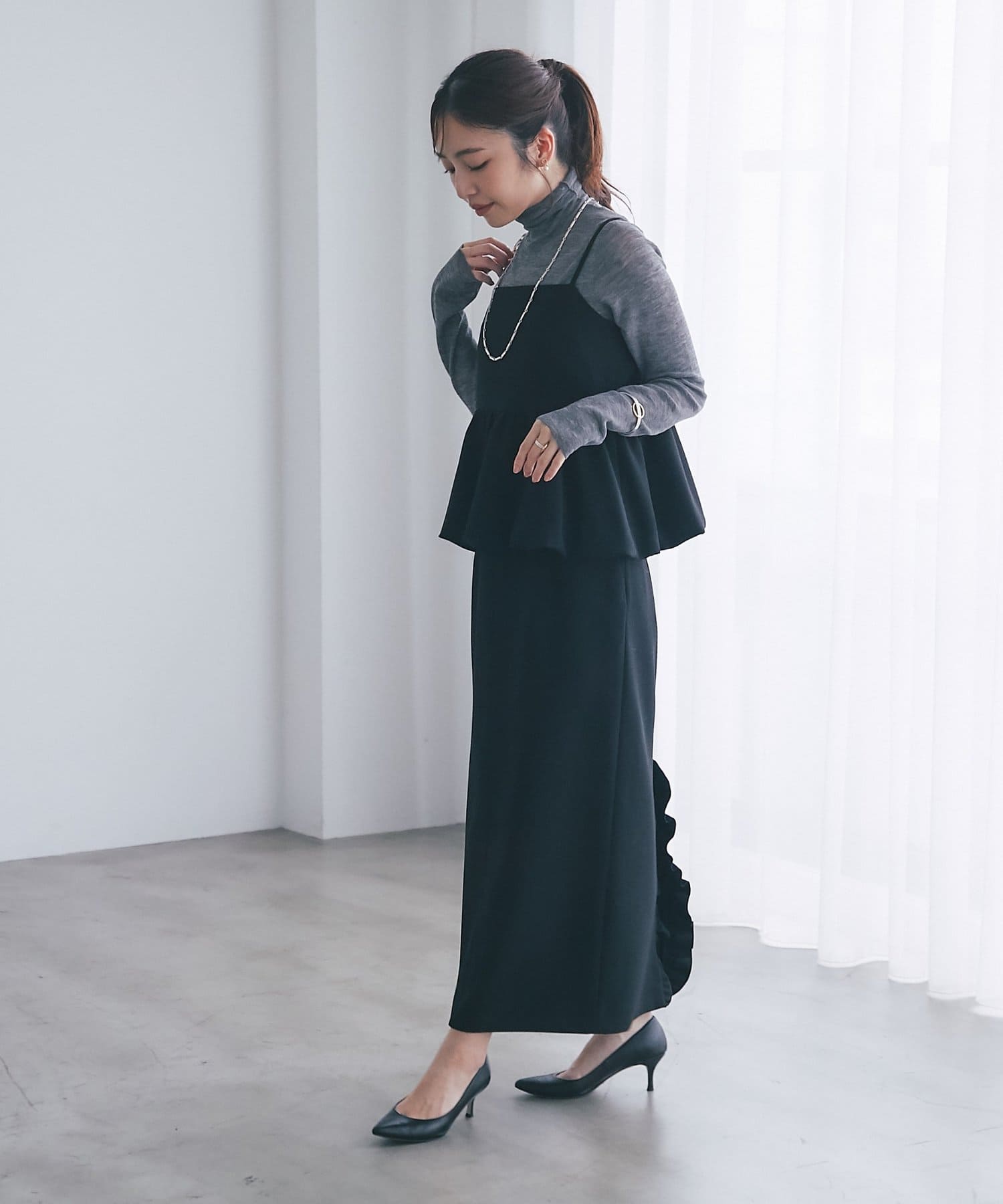 La boutique BonBon(ラブティックボンボン) ダブルクロスバルーンキャミソール
