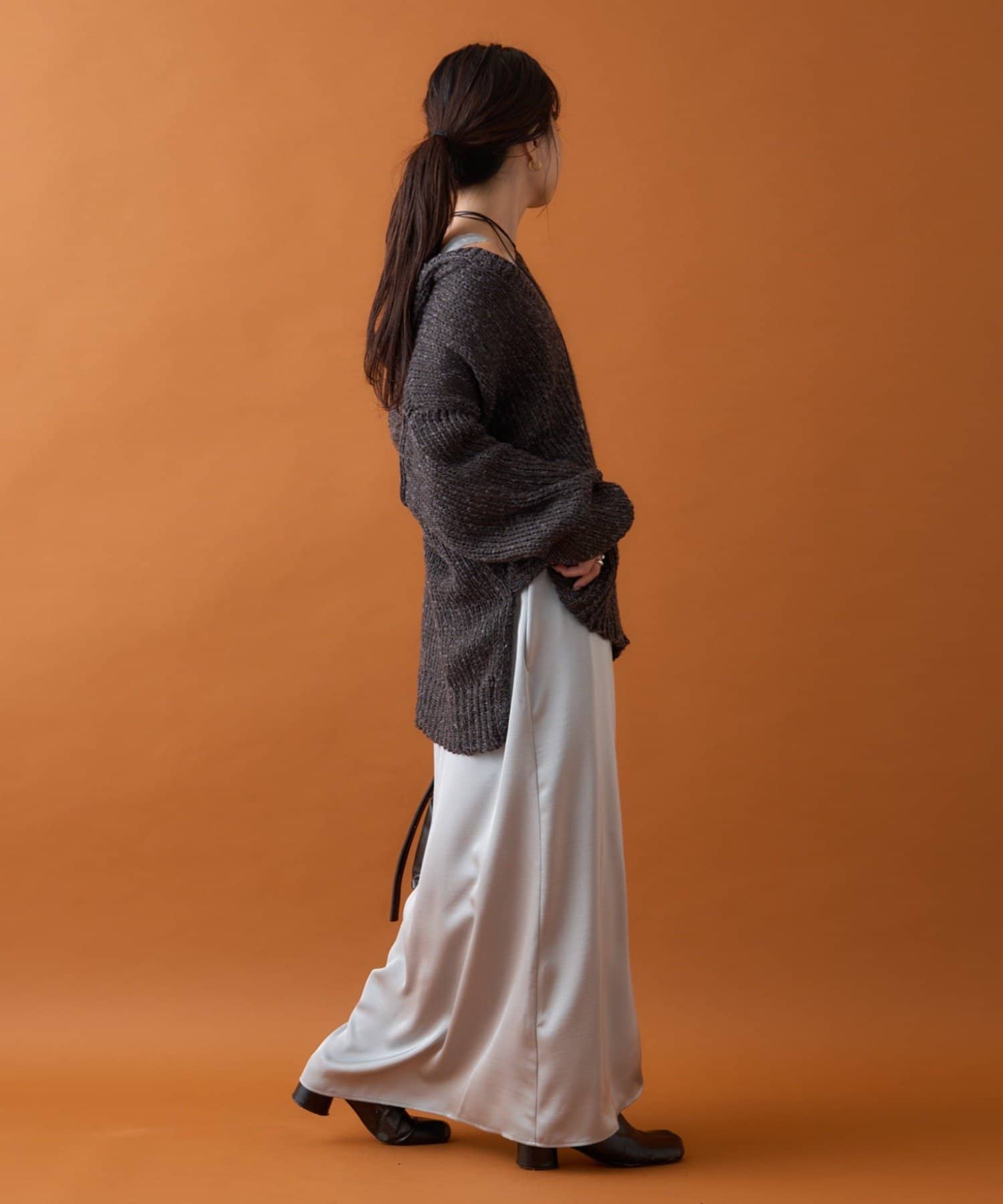 CIAOPANIC TYPY(チャオパニックティピー) メランジVネックニットフーディー