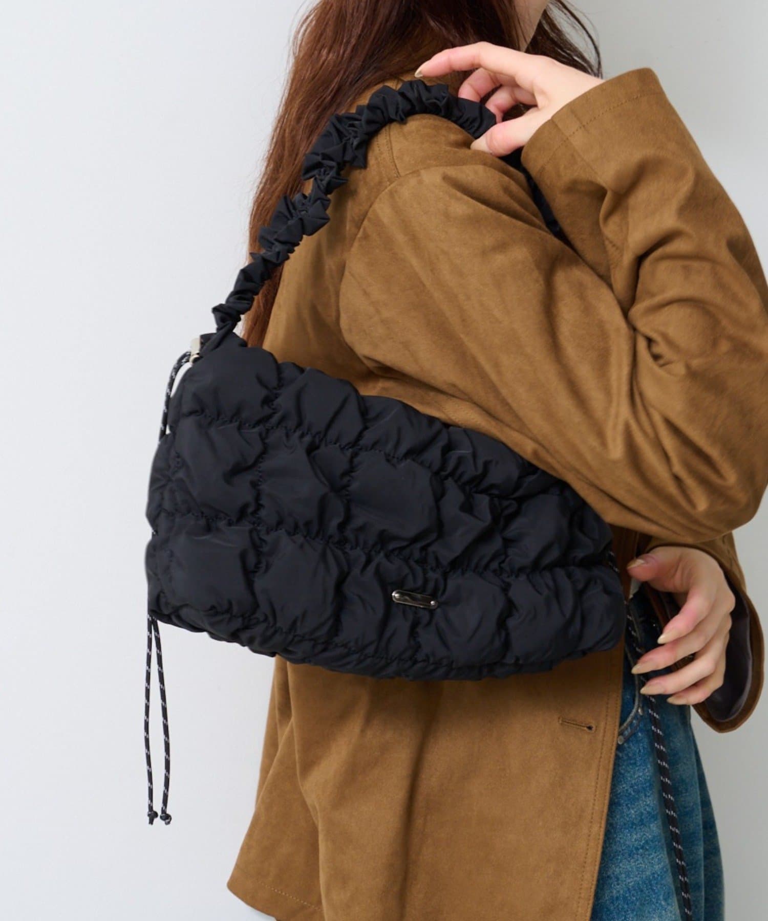 Kastane(カスタネ) 【WEB先行/4色展開/500mlペットボトル収納可】キルティングシャーリングBAG
