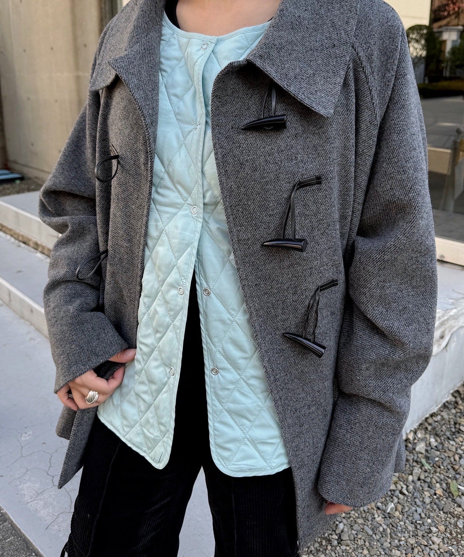 Kastane(カスタネ) 【WEB先行/ベスト付き】ダッフルフレアコート