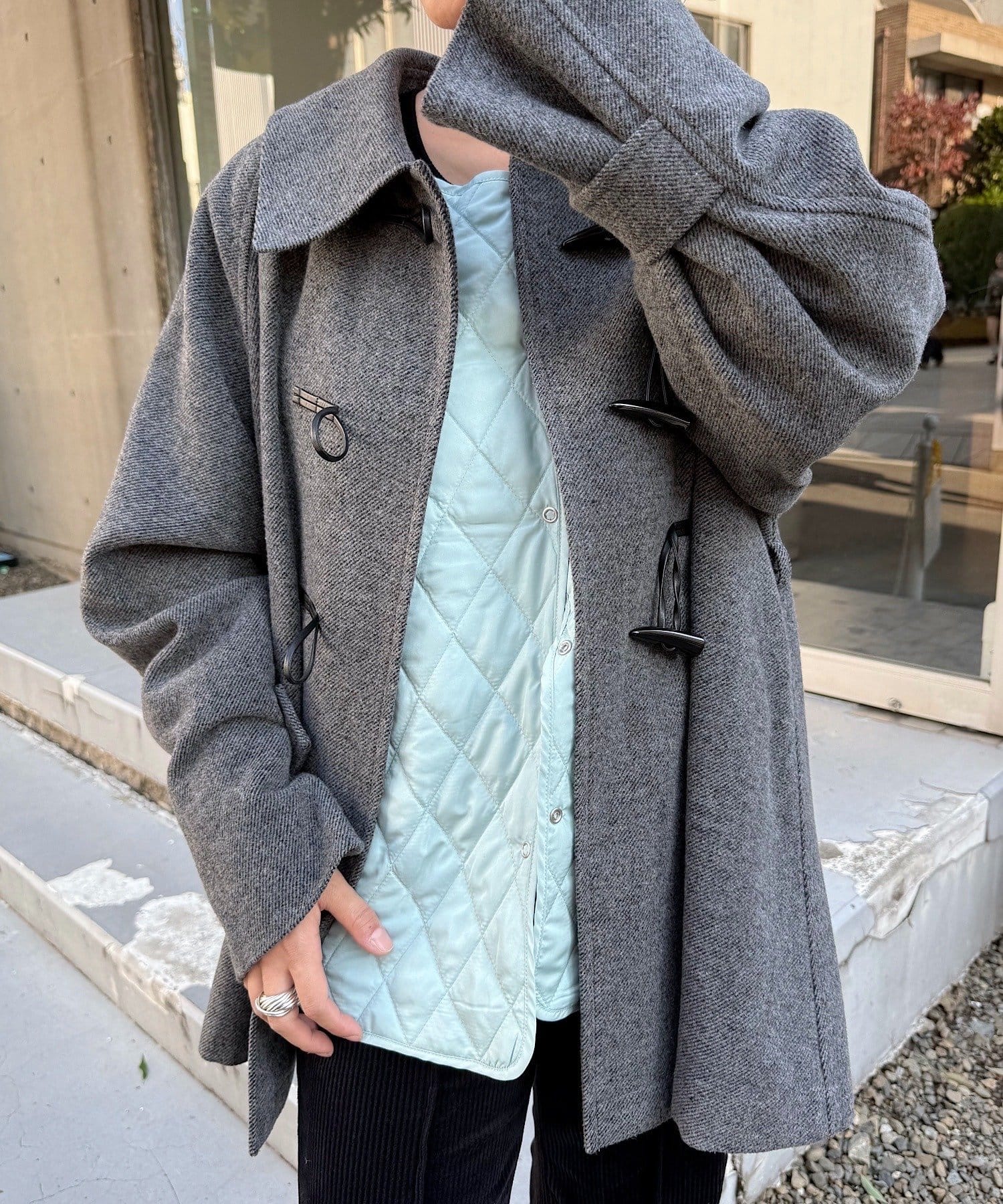 Kastane(カスタネ) 【ベスト付き】ダッフルフレアコート