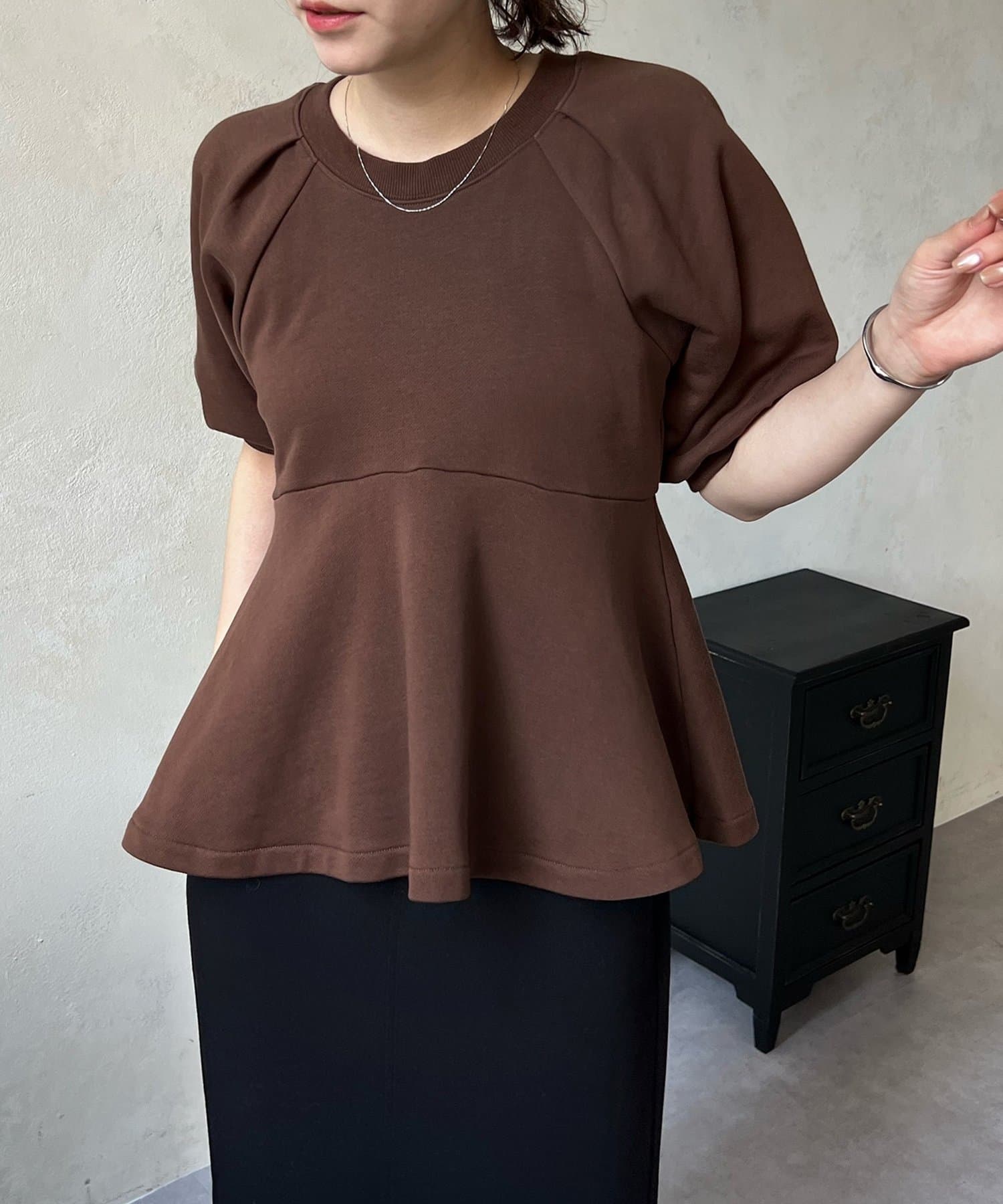 OUTLET(アウトレット) 【CAPRICIEUX LE'MAGE】ペプラムスウェットプルオーバー