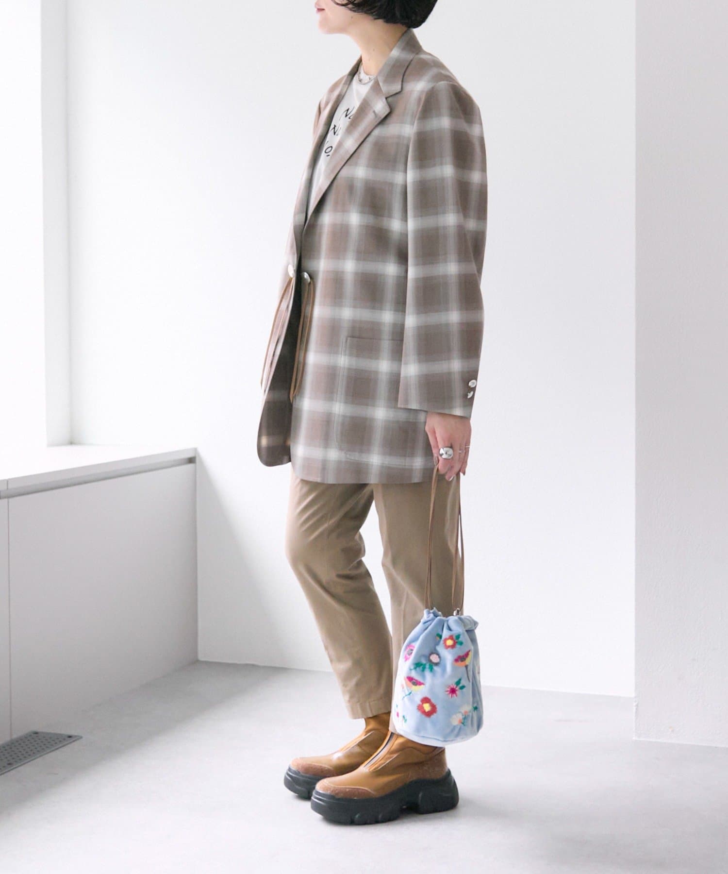 ear PAPILLONNER】刺しゅう巾着バッグ | OUTLET(アウトレット 