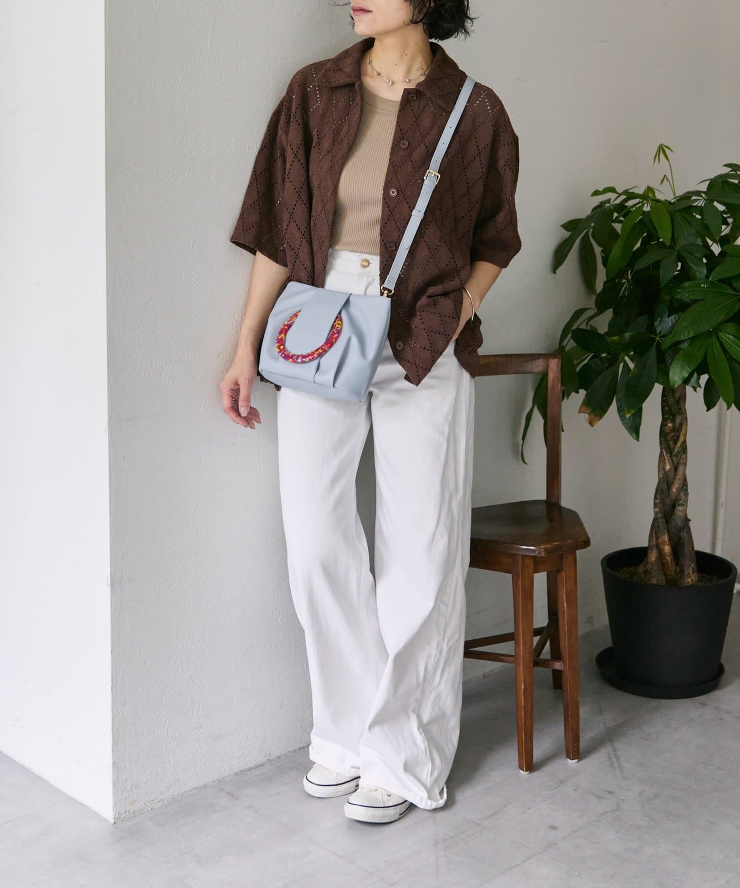 OUTLET(アウトレット) 【ear PAPILLONNER】サークル樹脂ショルダーバッグ