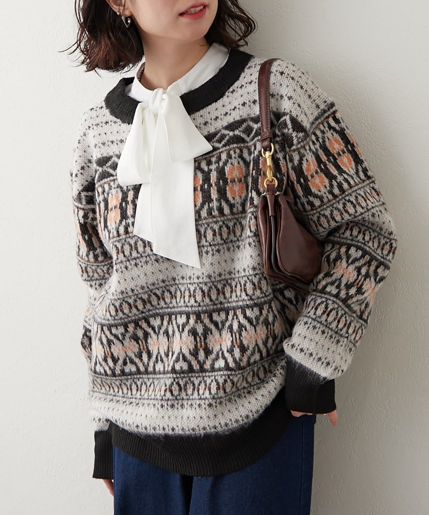 NICE CLAUP / OLIVE des OLIVE OUTLET(ナイスクラップ  / オリーブ デ オリーブ アウトレット) 【NUNIFE】超起毛チロリアンニット