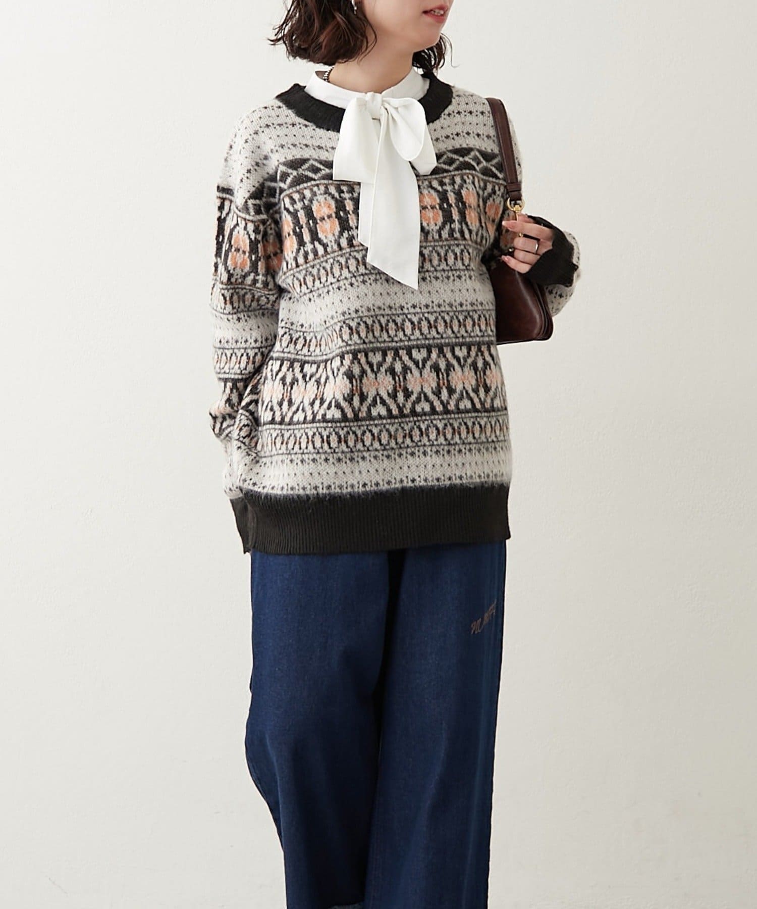 NICE CLAUP / OLIVE des OLIVE OUTLET(ナイスクラップ  / オリーブ デ オリーブ アウトレット) 【NUNIFE】超起毛チロリアンニット