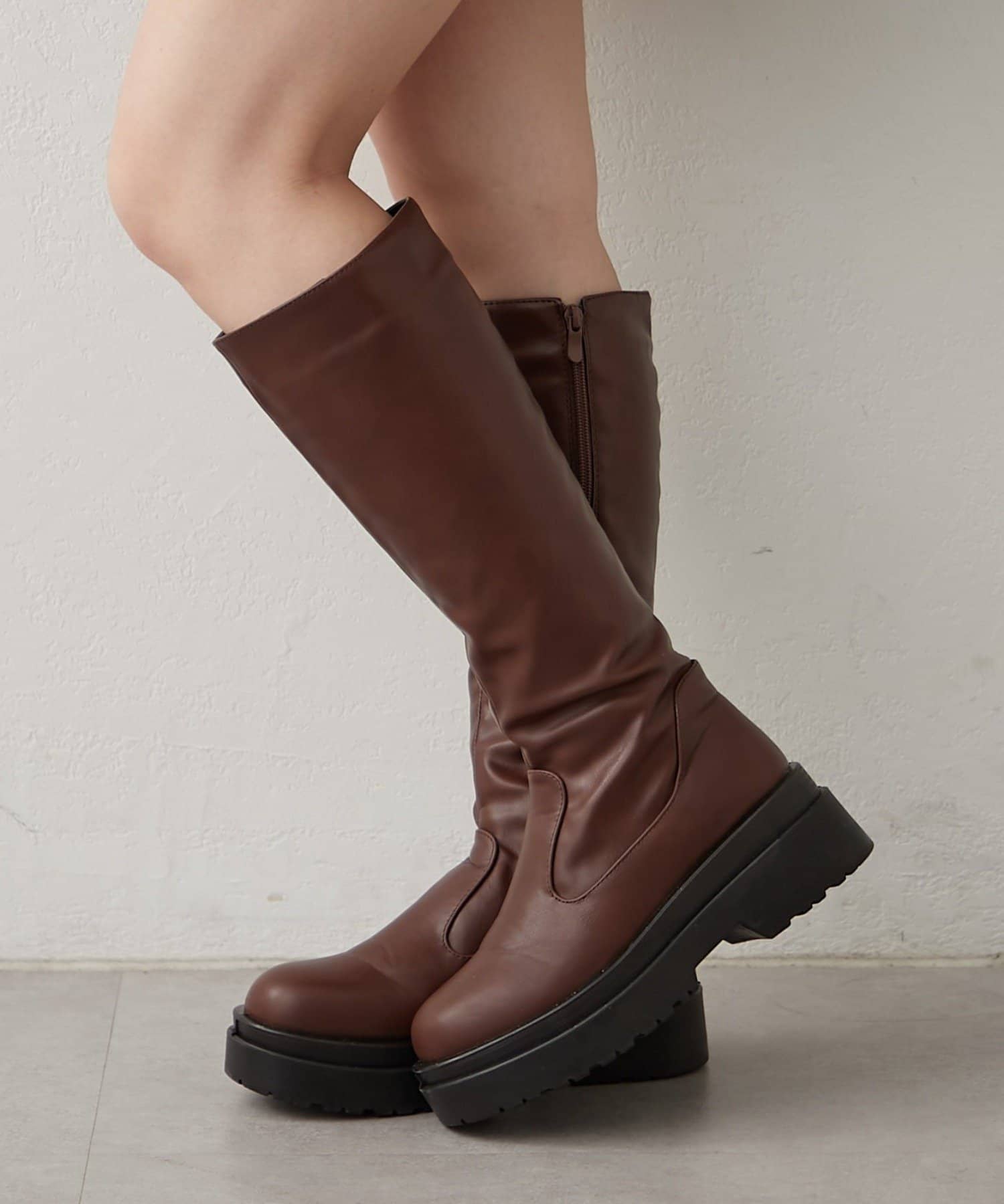 RMAF】トラックソールロングブーツ | NICE CLAUP / OLIVE des OLIVE 