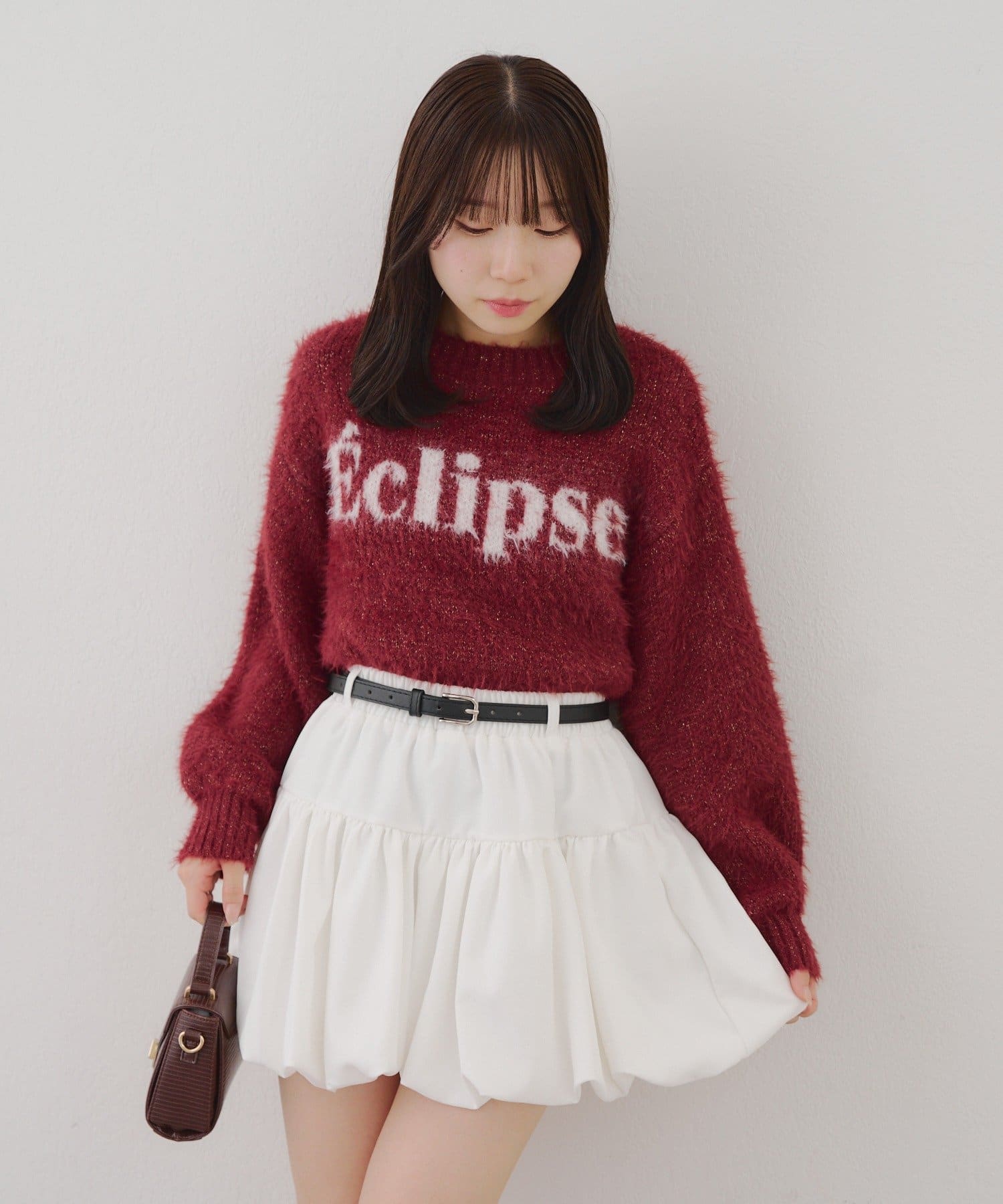 NICE CLAUP / OLIVE des OLIVE OUTLET(ナイスクラップ  / オリーブ デ オリーブ アウトレット) ラメフェザーロゴプルオーバー